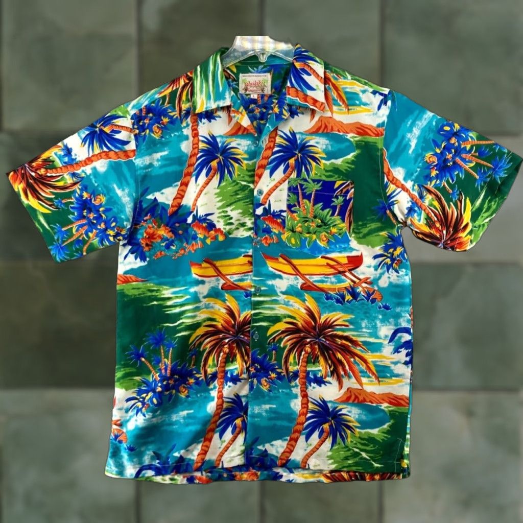 Vintage Hawaiian Shirt Waikiki Beach Floral Size US L / EU 52-54 / 3 - 1 Thumbnail