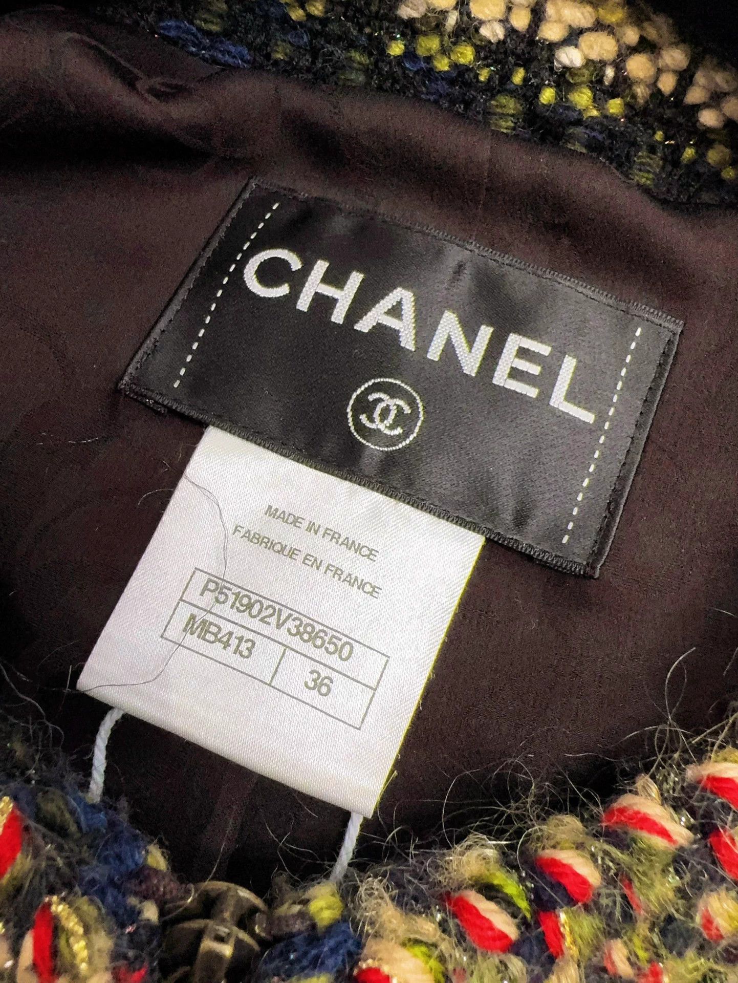 Chanel Chanel Women's 15A Salzburg Colored Tweed Jacket Size XS / US 0-2 / IT 36-38 - 6 Thumbnail