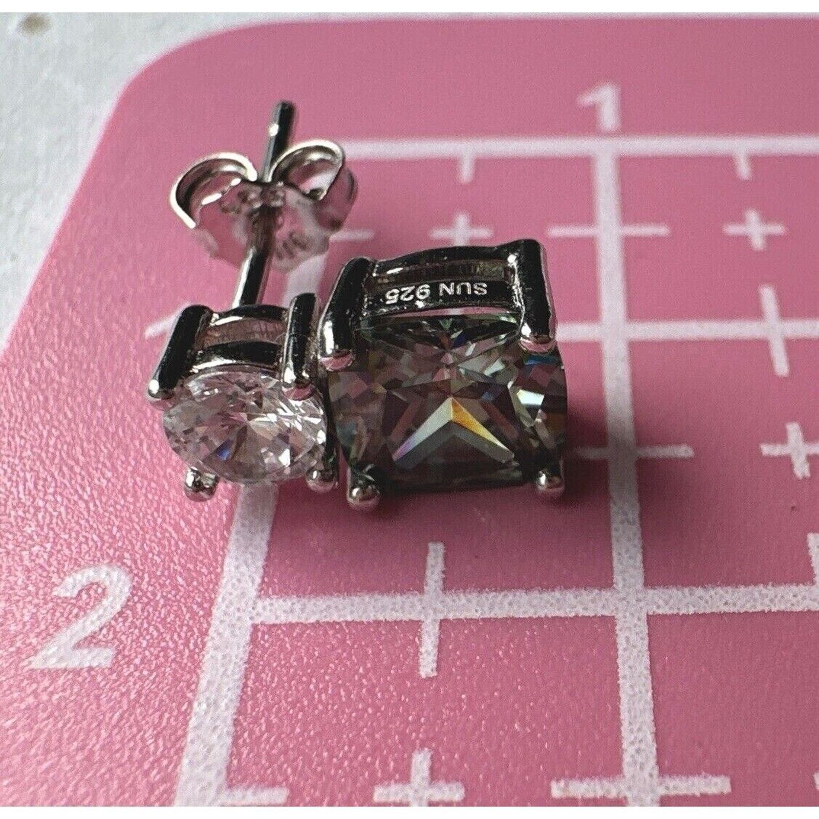 Other Cushion Cut 2.3ct Green Sapphire & Diamond .925 Silver Lab Size ONE SIZE - 15 Thumbnail