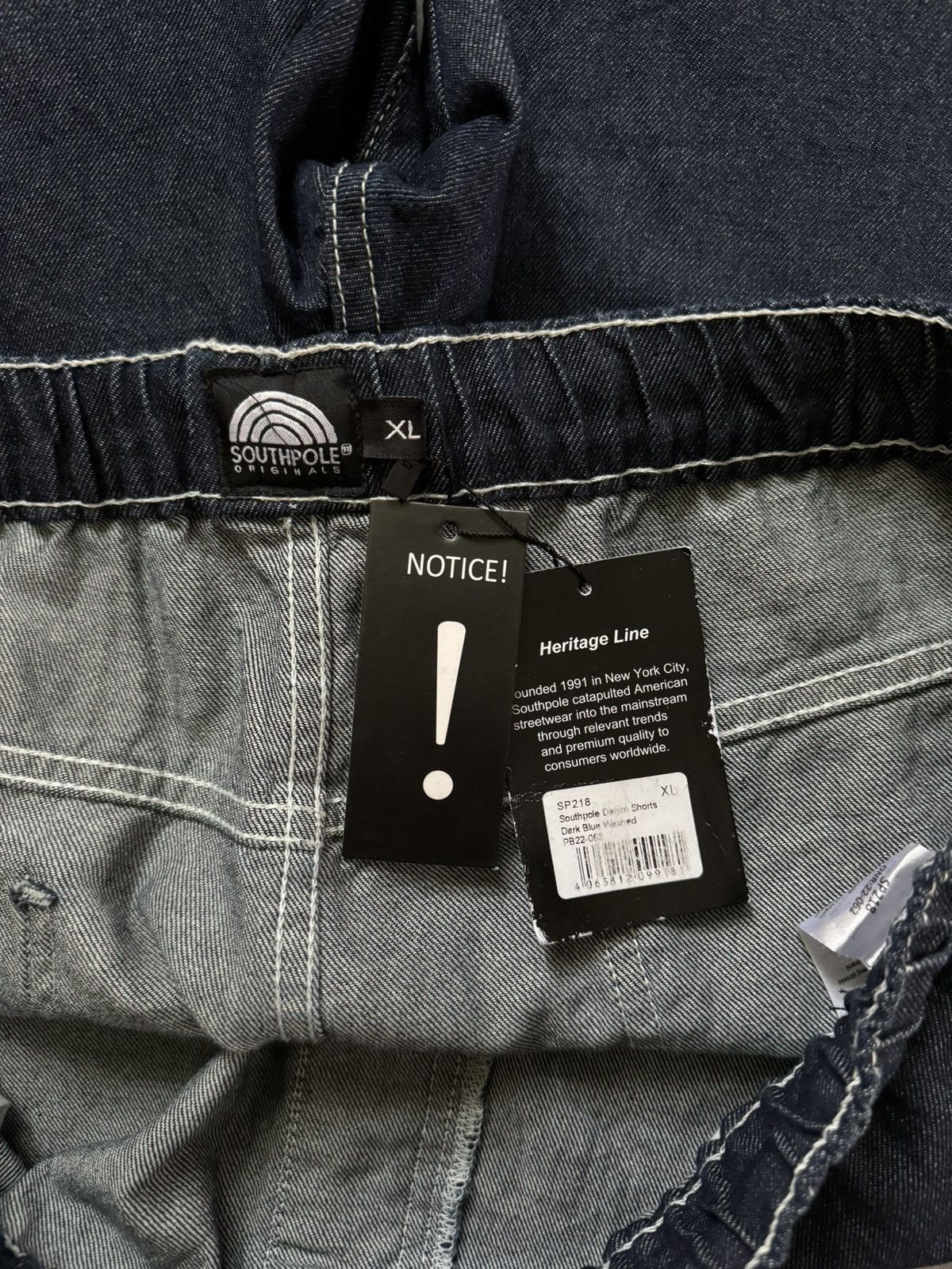 JNCO × Southpole × Vintage NWT Southpole Dark Blue Washed Denim Shorts Size US 34 / EU 50 - 4 Thumbnail