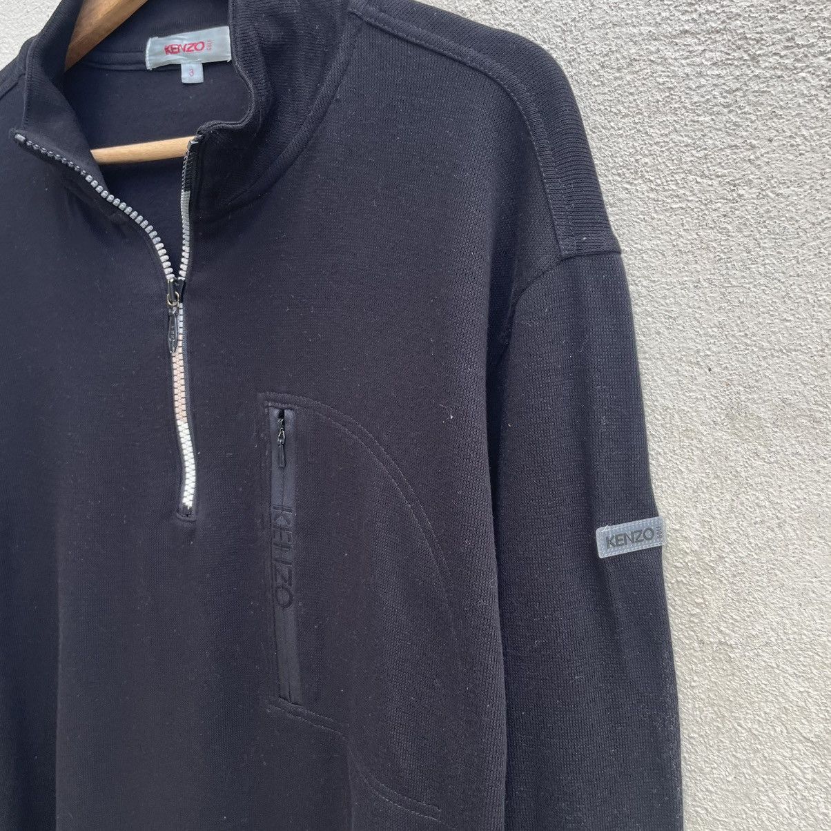 Designer × Kenzo × Vintage Vintage KENZO Golf Single Pocket Classic Halfzipper 🍒 Size US M / EU 48-50 / 2 - 2 Thumbnail