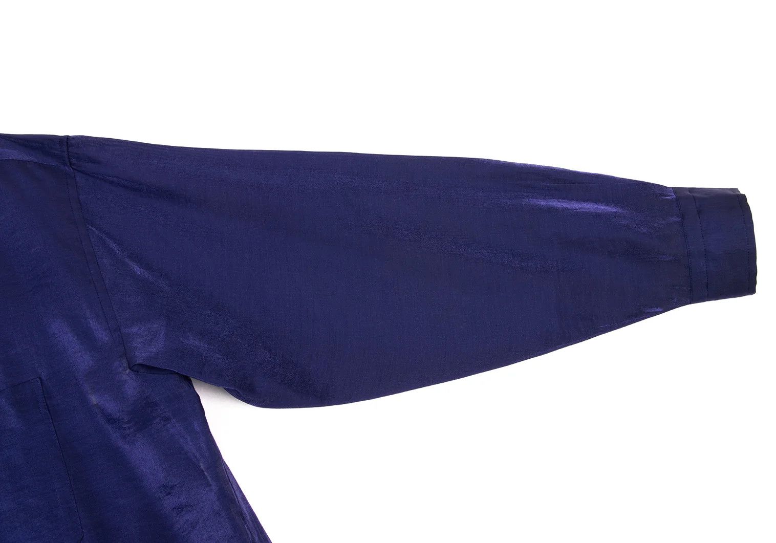 Issey Miyake Shiny Rayon-Nylon Long Sleeve Shirt in Blue, Size L Size US L / EU 52-54 / 3 - 8 Thumbnail