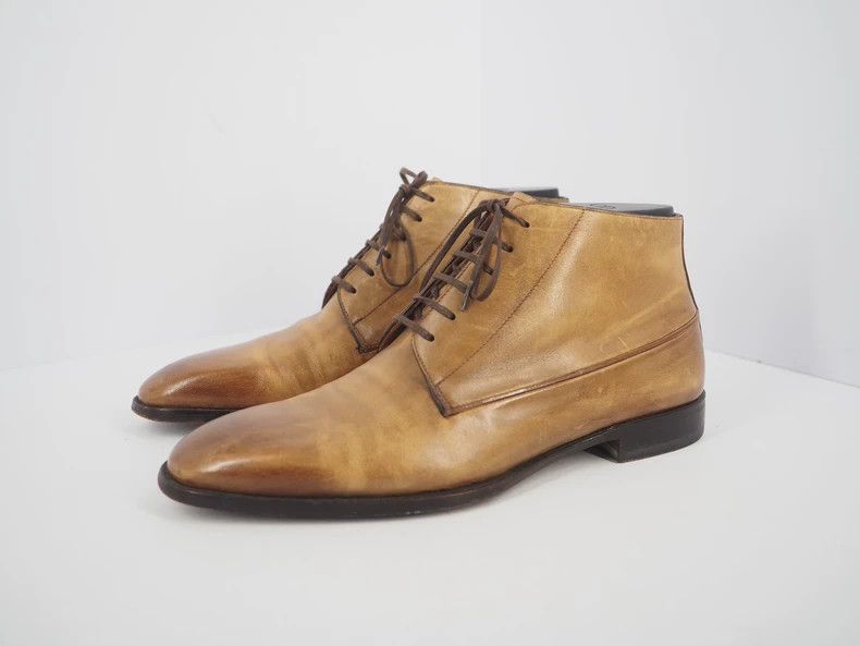 Dior DiorGolden brown mid-top leather shoes 2503-Nextarrow Size US 6 / EU 39 - 1 Thumbnail