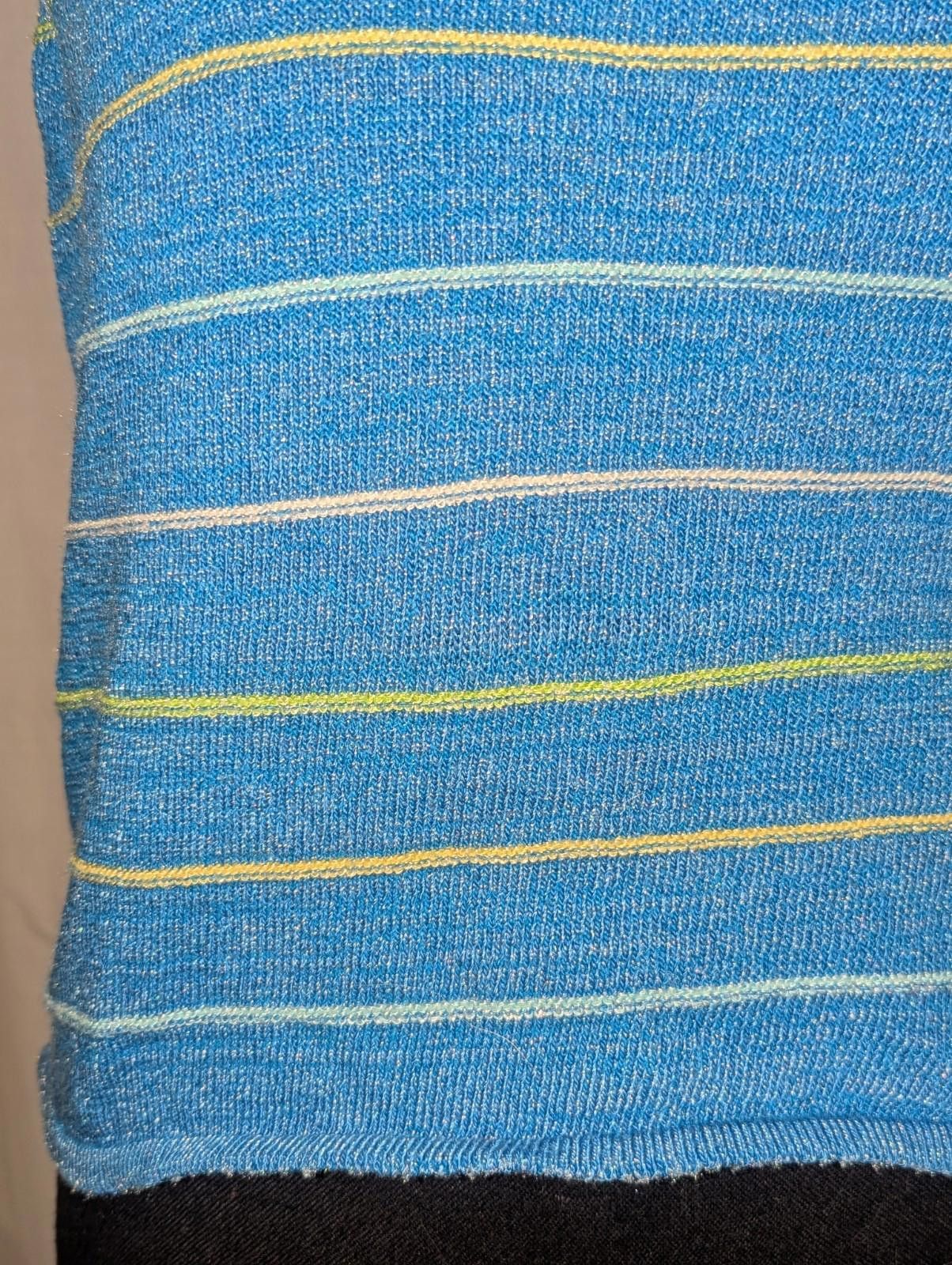 Designer VTG 90s Y2K NAF NAF Blue Striped Tank Top Sz S Size S / US 4 / IT 40 - 2 Thumbnail