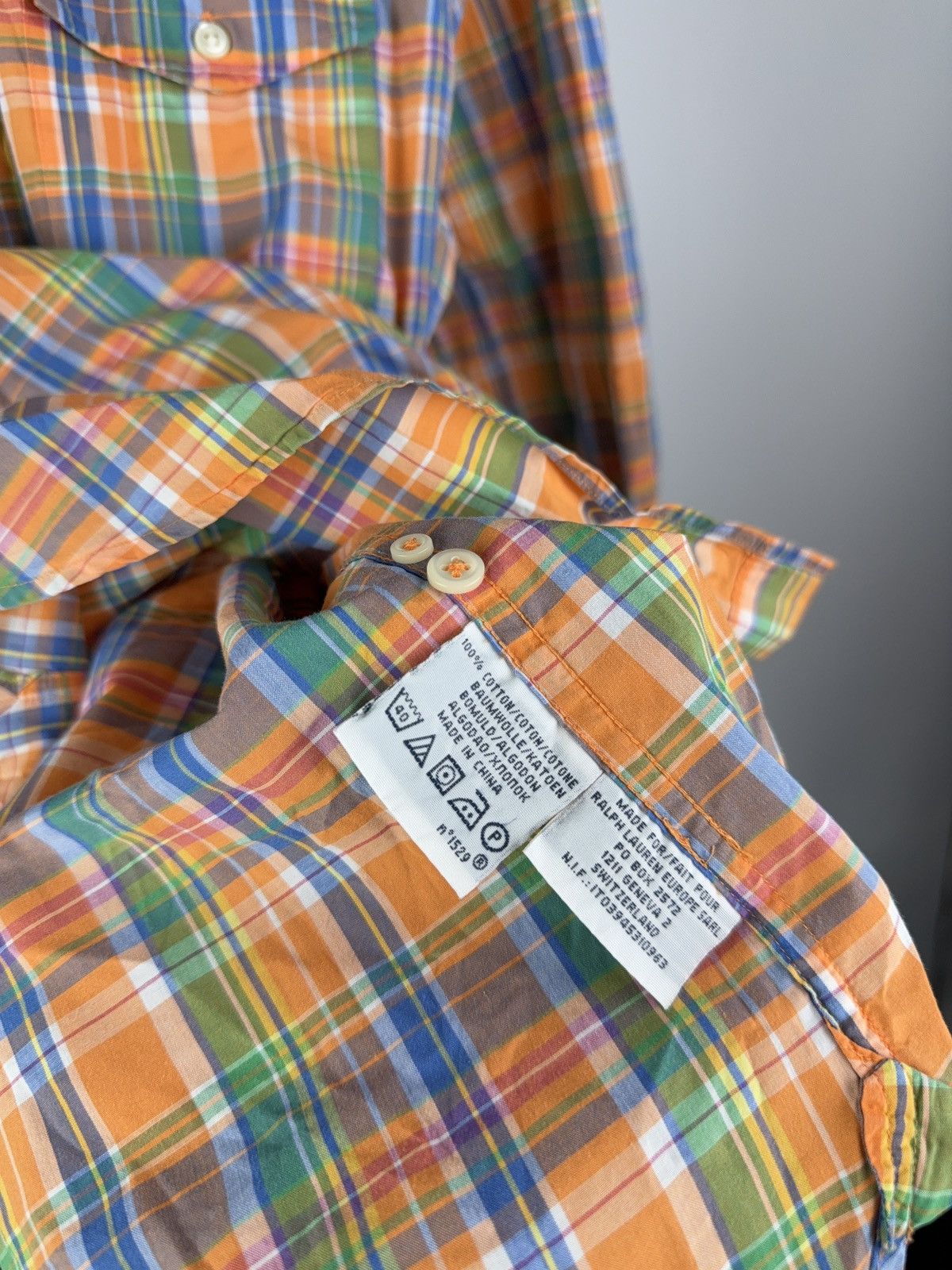 Designer × Polo Ralph Lauren Vintage 90s Polo Ralph Lauren Shirt Mens Plaid Button Down Size US S / EU 44-46 / 1 - 5 Thumbnail