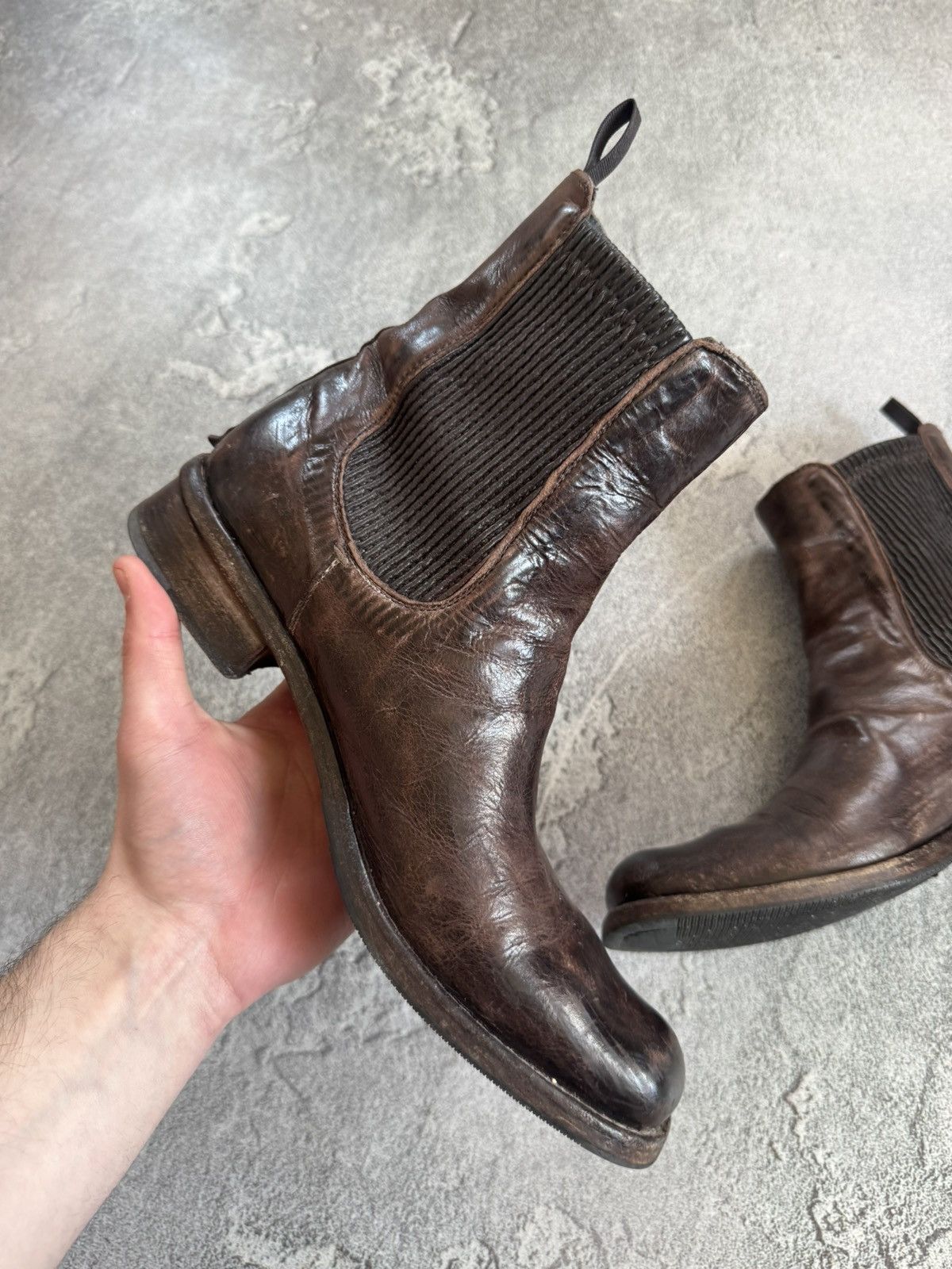 Shoto Shoto 41size brown leather Chelsea boost distressed style Size US 8 / EU 41 - 14 Thumbnail