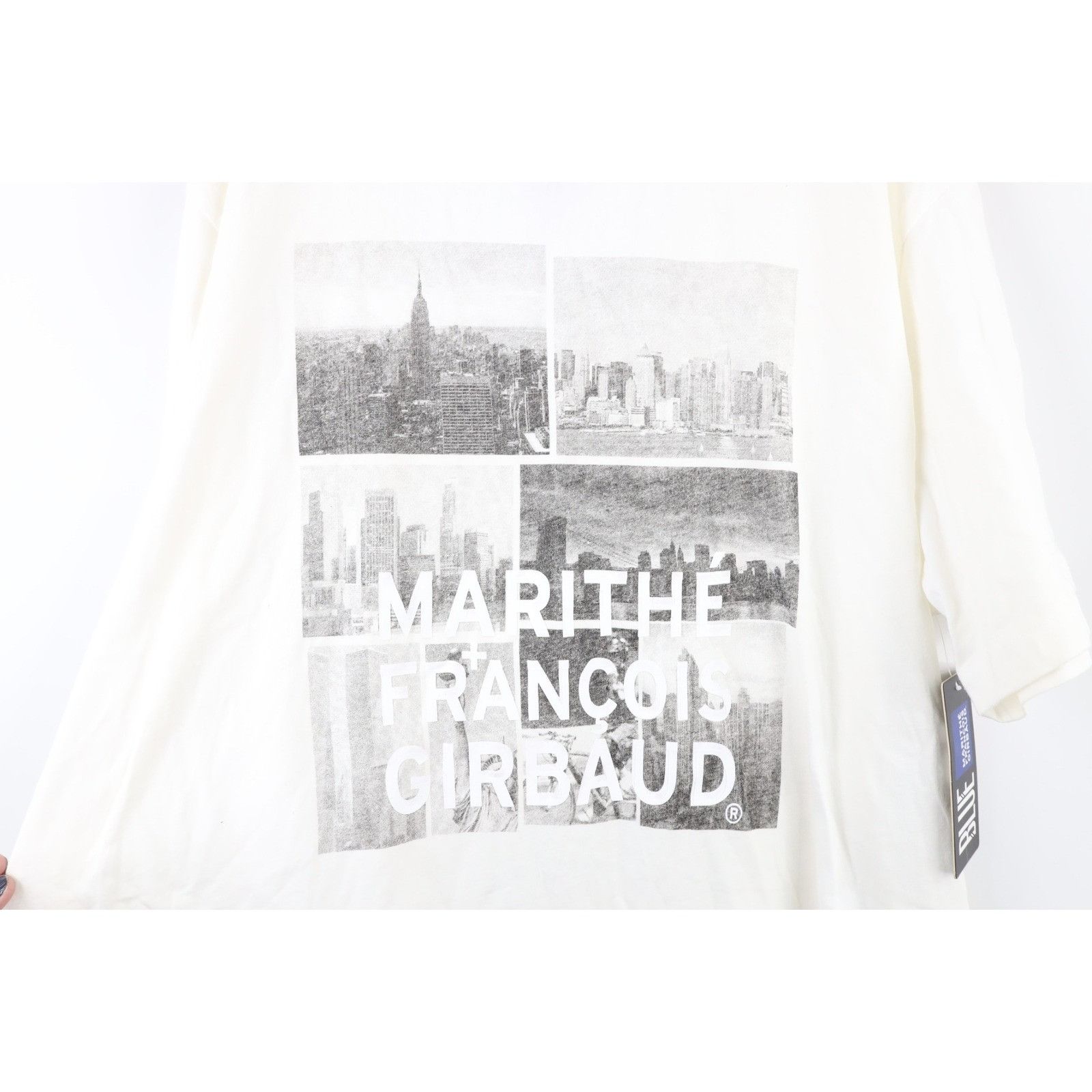Marithe + Francois Girbaud × Vintage NOS Vintage 90s Marithe Francois Girbaud Box Logo T-Shirt Size US XL / EU 56 / 4 - 4 Thumbnail