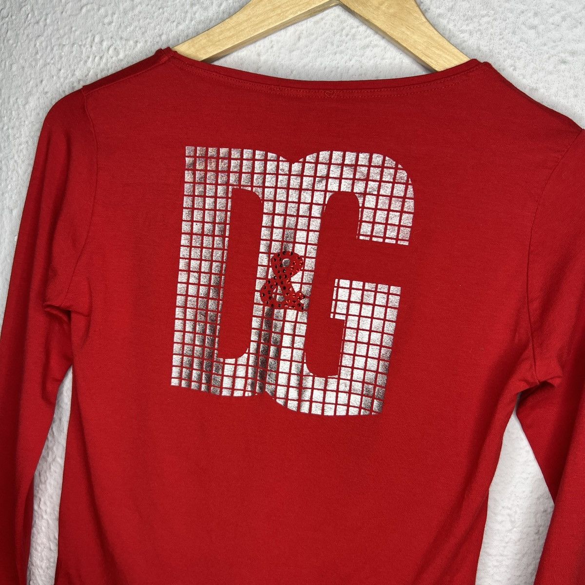 Dolce & Gabbana Vintage Dolce Gabbana D&G Blouse Longsleeve Top Red Tshirt Size XS / US 0-2 / IT 36-38 - 6 Thumbnail