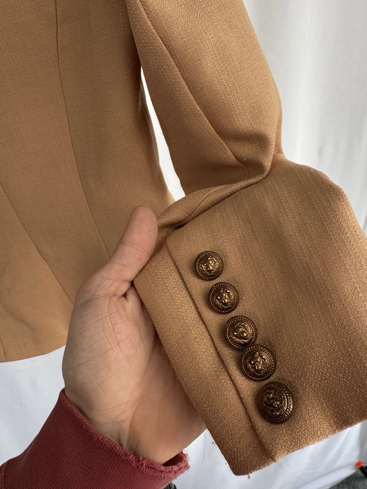 Balmain Balmain Paris Baby Double-Breasted Blazer Gold Button Jacket Size S / US 4 / IT 40 - 9 Thumbnail
