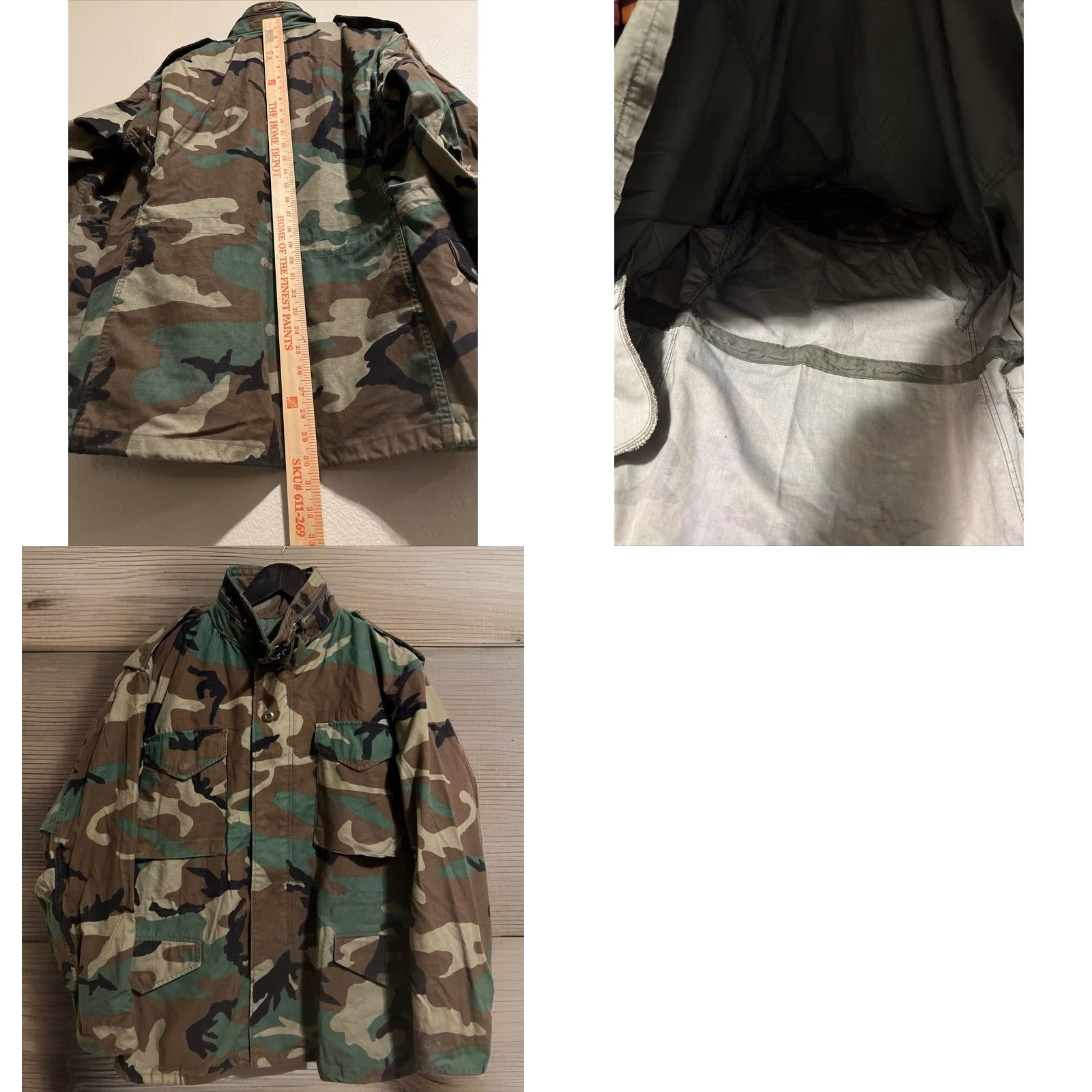 Vintage VINTAGE US Army Parka Jacket Medium Reg Woodland Camouflage Military Golden MFG J1626 Size US M / EU 48-50 / 2 - 8 Thumbnail