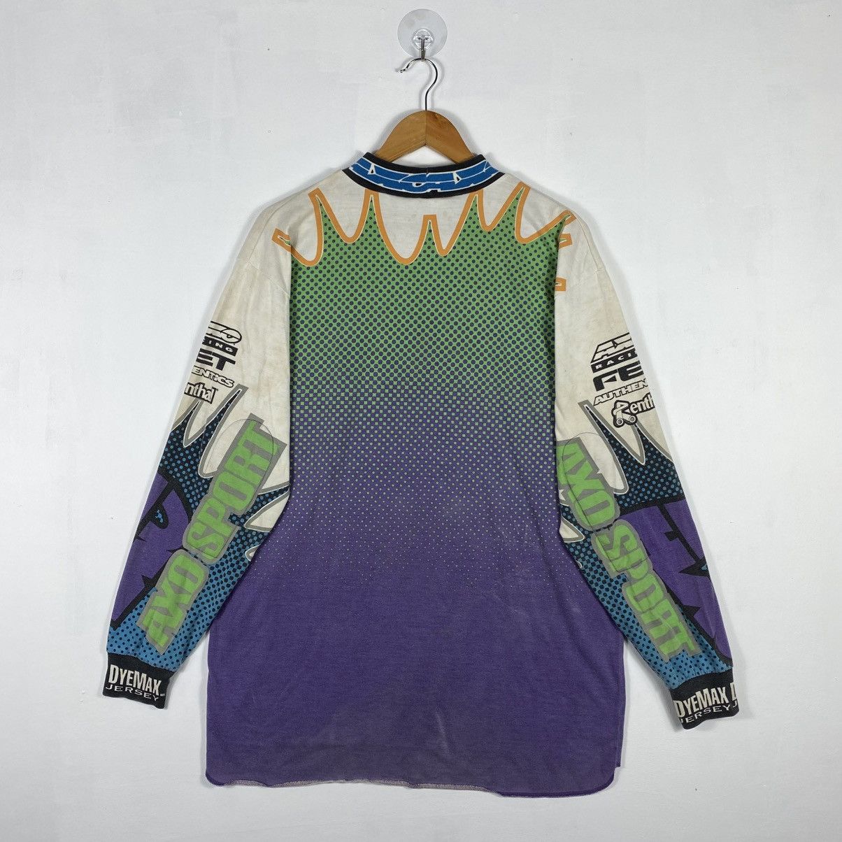 Vintage Vintage 90's AXO SPORT INTERNATIONAL Long Sleeve Jersey Size US L / EU 52-54 / 3 - 12 Thumbnail