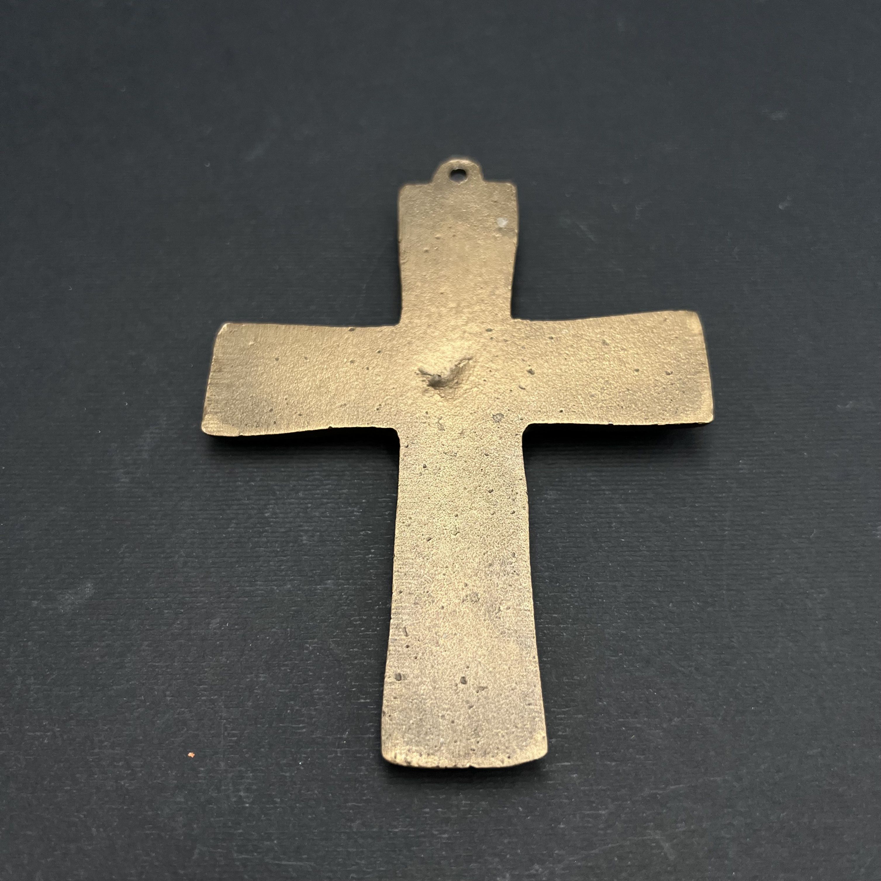 Vintage Vintage 1970s Bronze Wall Crucifix INRI – West Germany Size ONE SIZE - 10 Thumbnail