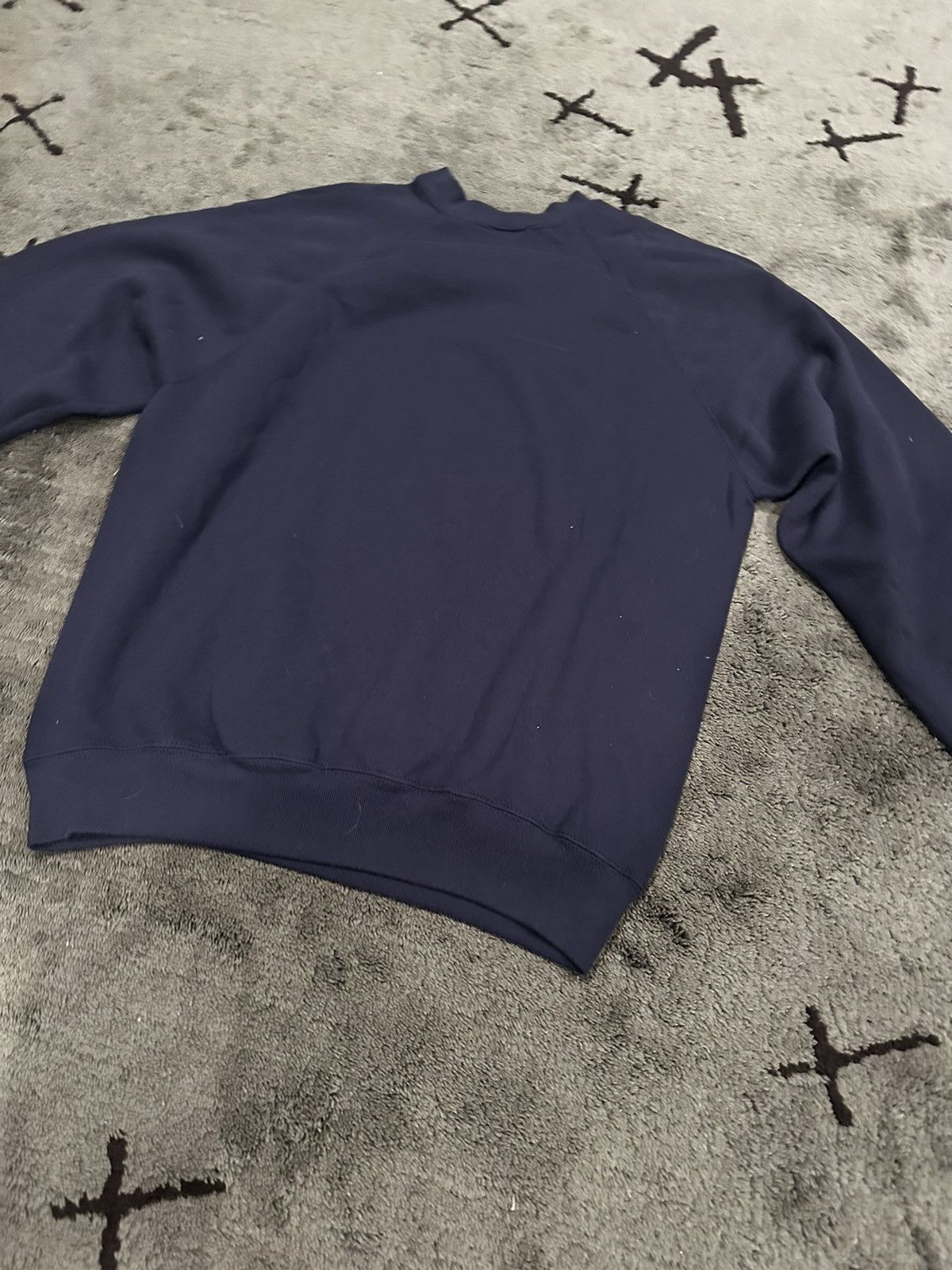 Tultex × Vintage Vintage Tulex Navy Blank Sweatshirt Size US L / EU 52-54 / 3 - 4 Thumbnail