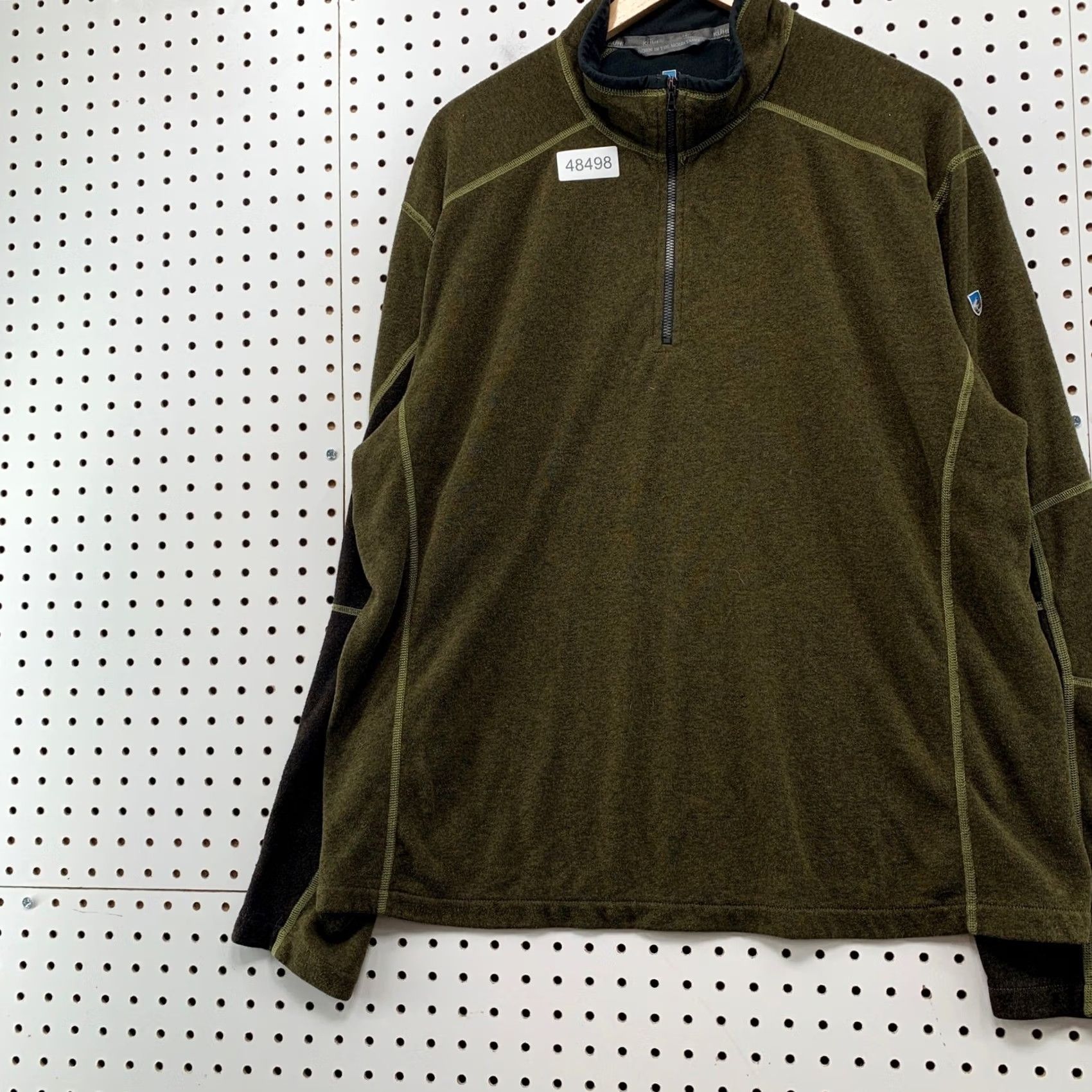 Olive Kuhl Kashmira Pullover Sweater Mens XXL Olive Green 1/4 Zip Performance Fleece Size US XXL / EU 58 / 5 - 5 Thumbnail