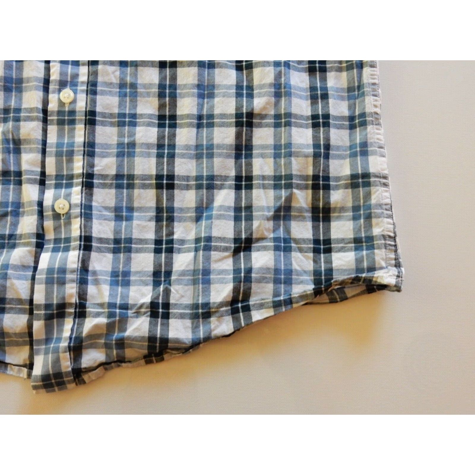 Banana Republic Vintage Banana Republic Men’s Plaid Long Sleeve Button-Up Shirt Size M Blue Size US M / EU 48-50 / 2 - 2 Thumbnail