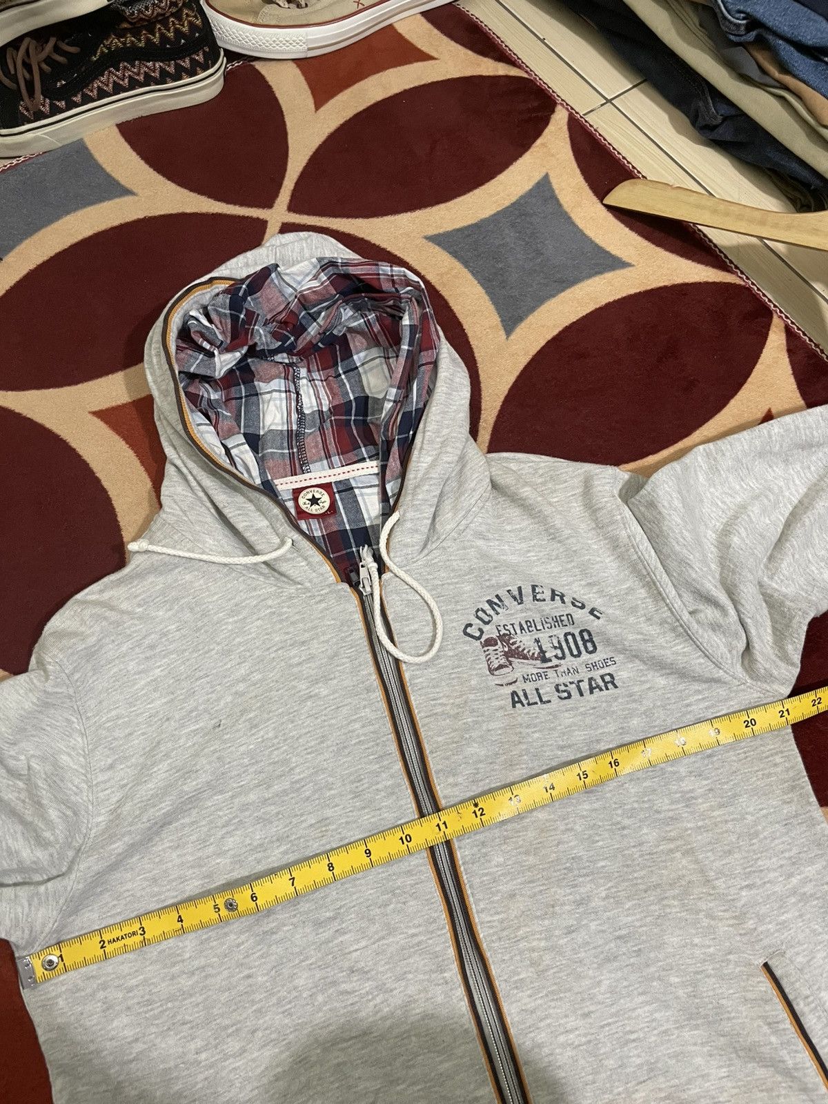 Japanese Brand Hoodie “converse double layer” y2k punk style lgbstyle Size US L / EU 52-54 / 3 - 3 Thumbnail
