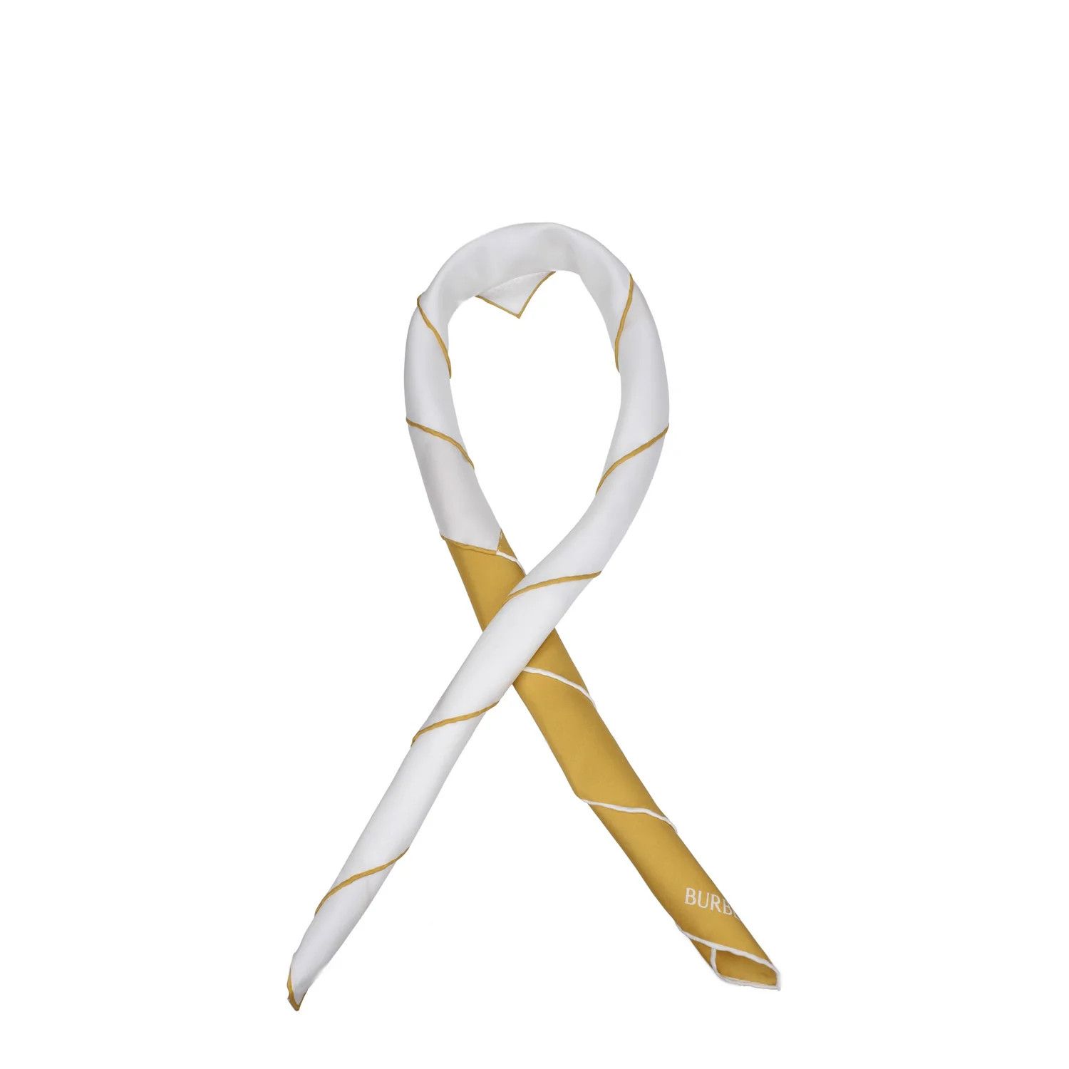 Burberry ob1o1e1024 Size: OS / Silk Foulard in Yellow White Size ONE SIZE - 1 Thumbnail