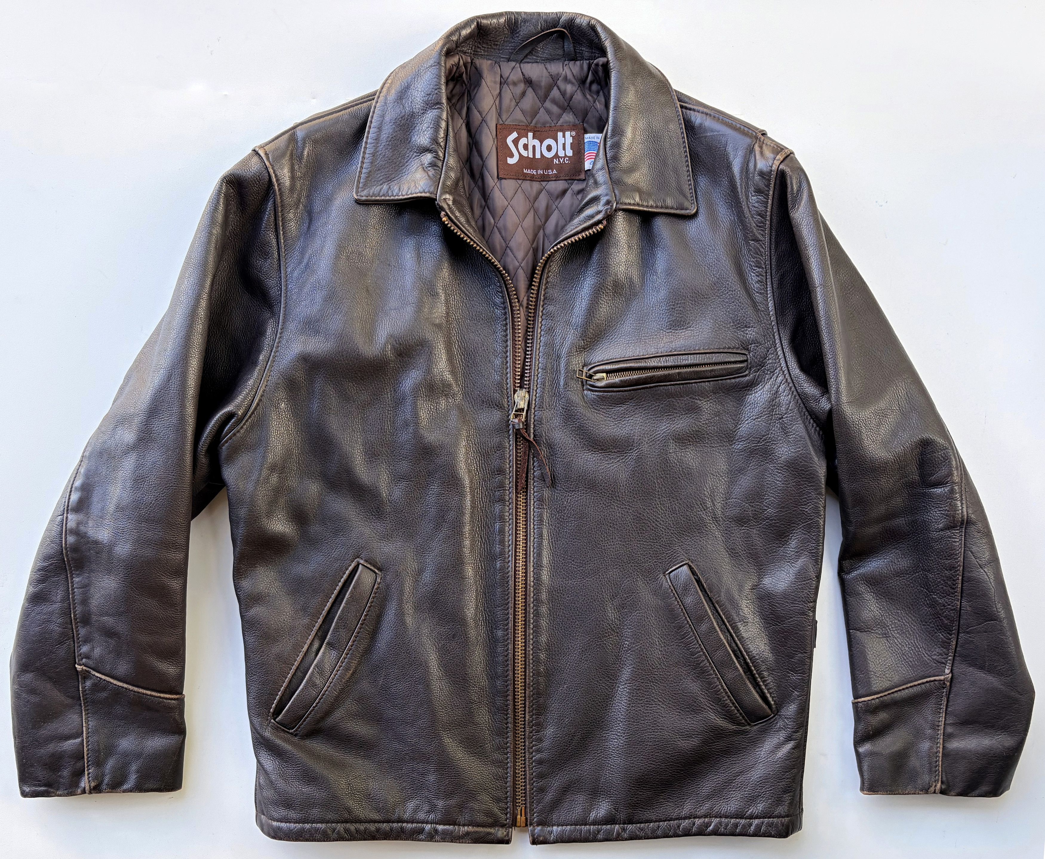 Schott Schott NYC 546 Leather Jacket Size US L / EU 52-54 / 3 - 1 Thumbnail