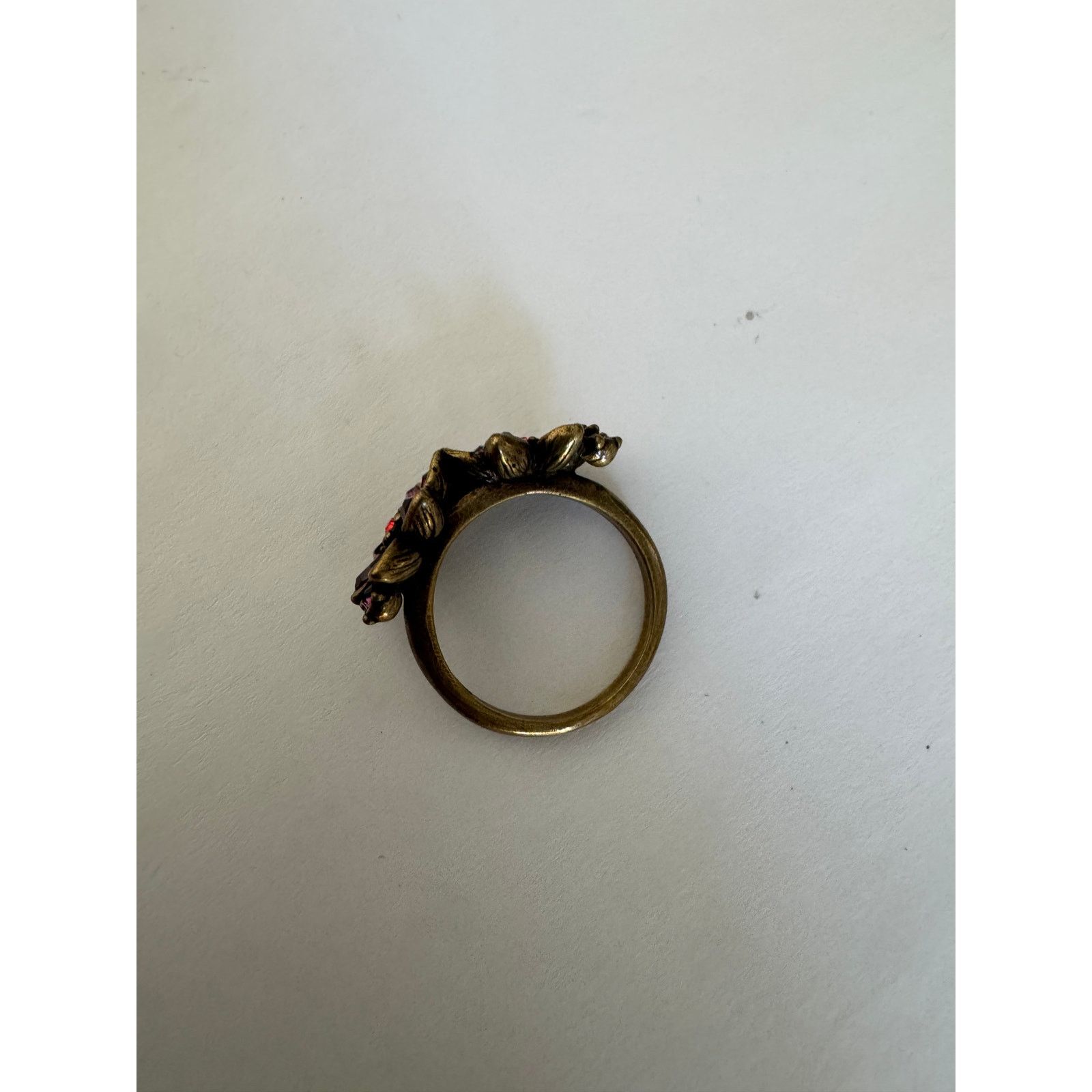 Anna Sui 00s Anna Sui Purple and Red Double Flower Ring Size ONE SIZE - 2 Thumbnail