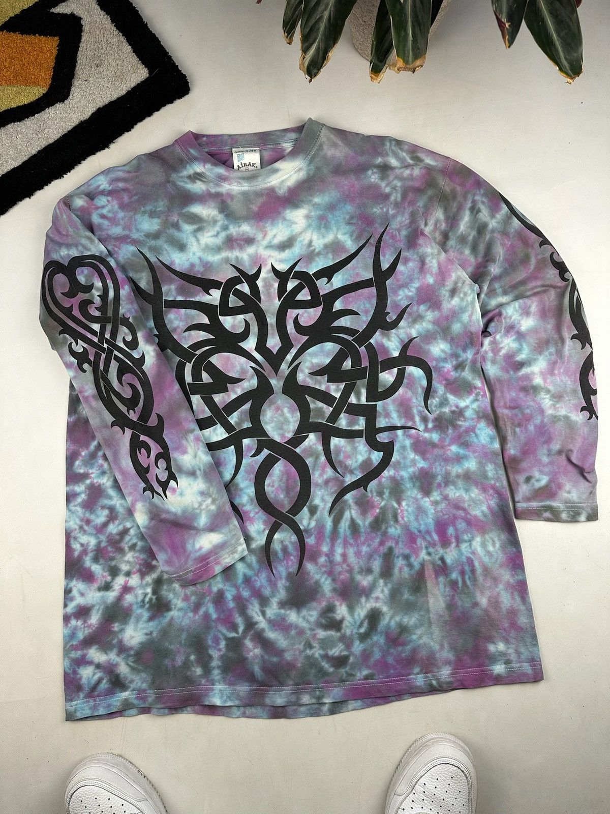 Vintage Vintage tribal marijuana techno Tee drugs rave longsleeve Size US XXL / EU 58 / 5 - 2 Thumbnail