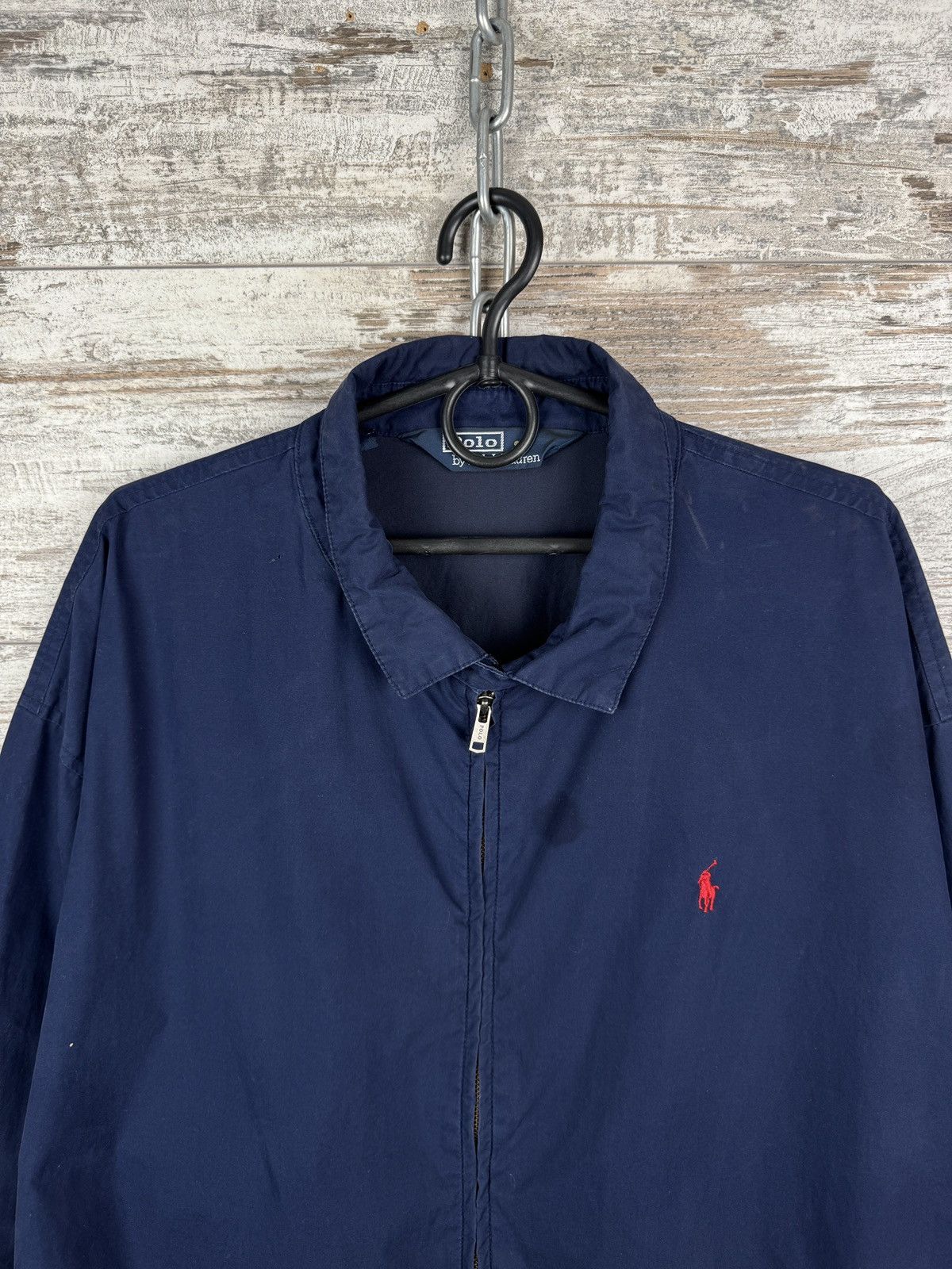 Polo Ralph Lauren Mens Vintage Polo Ralph Lauren jacket navy bomber Size US XL / EU 56 / 4 - 2 Thumbnail