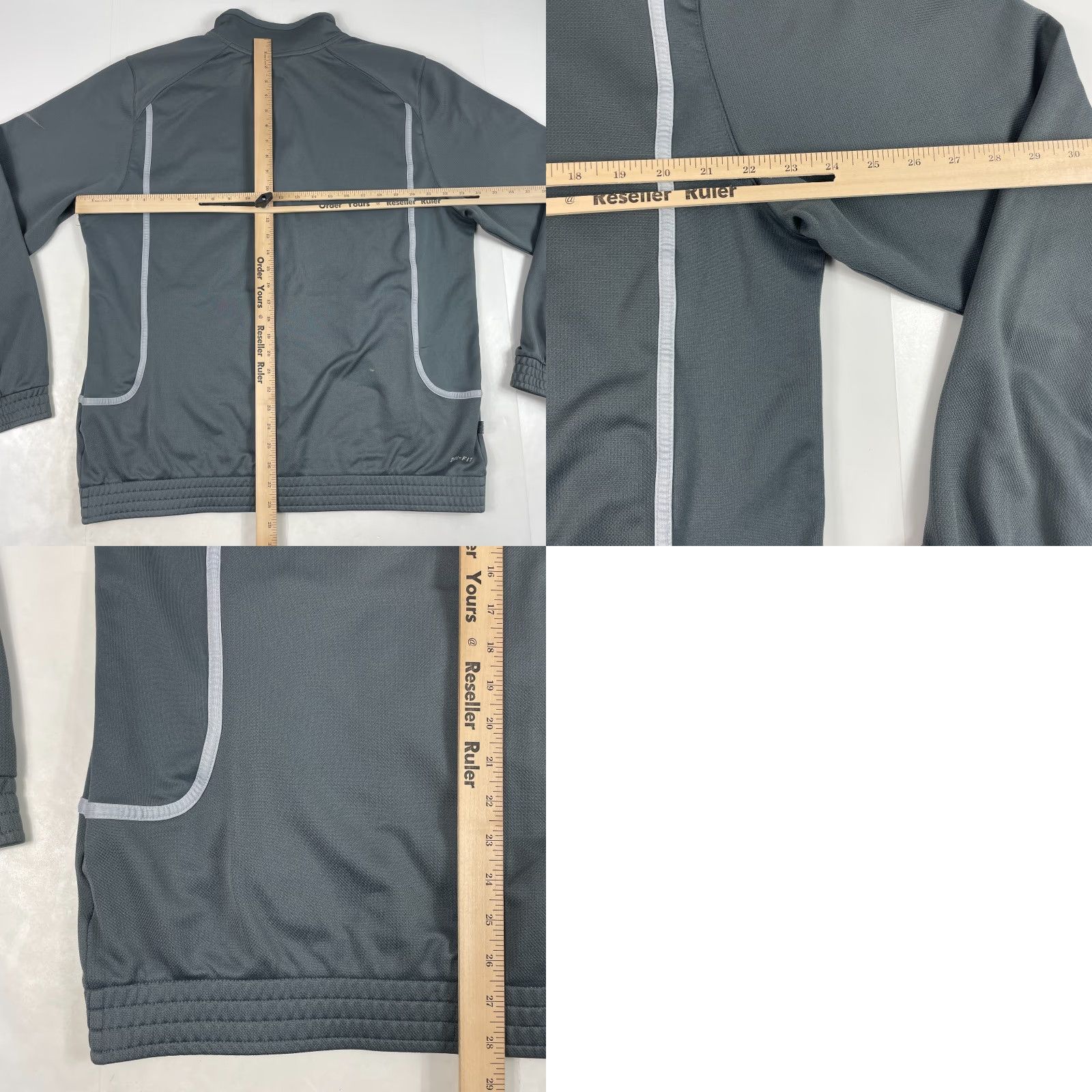 Nike Nike Dri-Fit Jacket Mens XL Gray Full Zip Lined运动? Size US XL / EU 56 / 4 - 9 Thumbnail