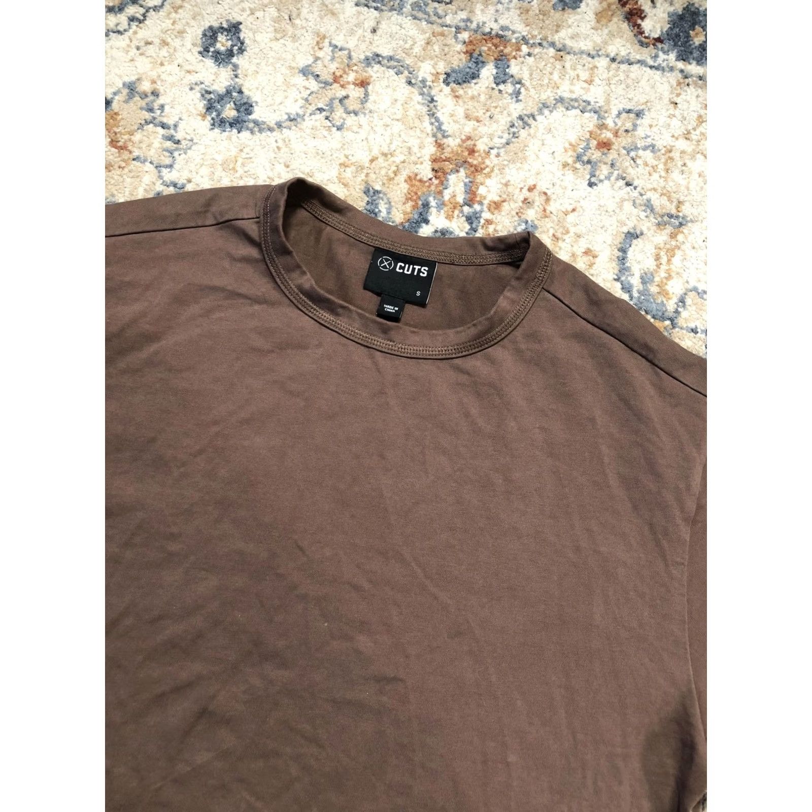 Cuts Cuts Shirt Mens Small Brown Short Sleeve Solid Tee Crewneck Basic Casual Size US S / EU 44-46 / 1 - 6 Thumbnail