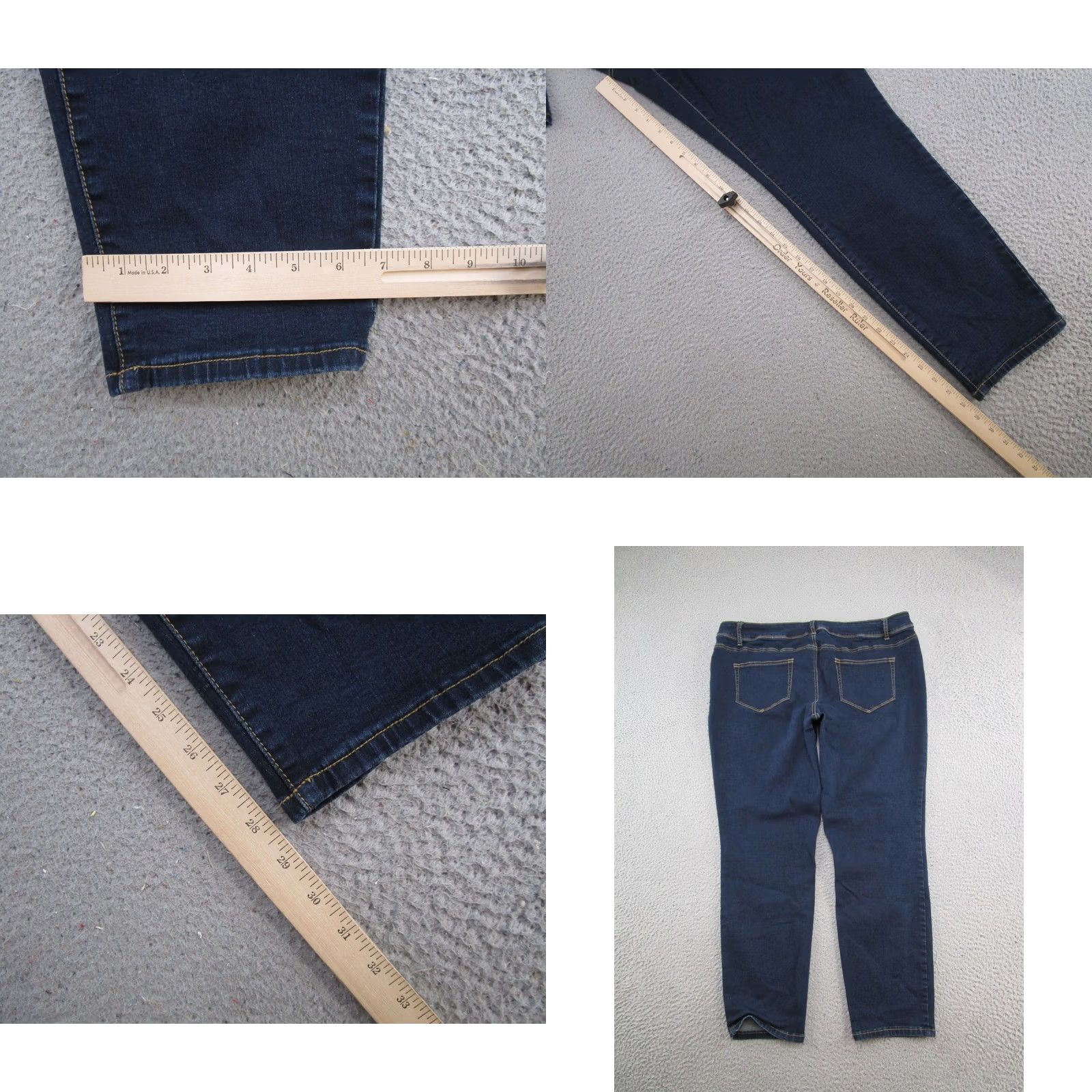 Vintage Maurices Womens Denim Skinny Jeans Jeggings Plus Size 22 Short Stretch 5-Pocket Design Blue Size 40" / US 18 - 8 Thumbnail