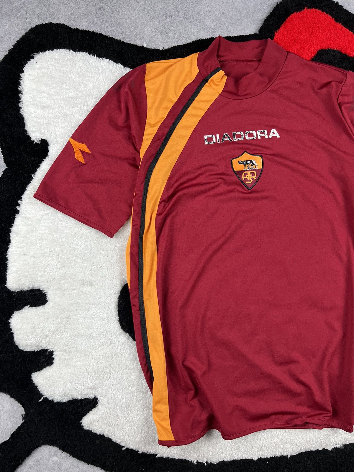 Diadora Vintage Diadora AS Roma 2005/06 Home Football Soccer Jersey Size US M / EU 48-50 / 2 - 2 Thumbnail