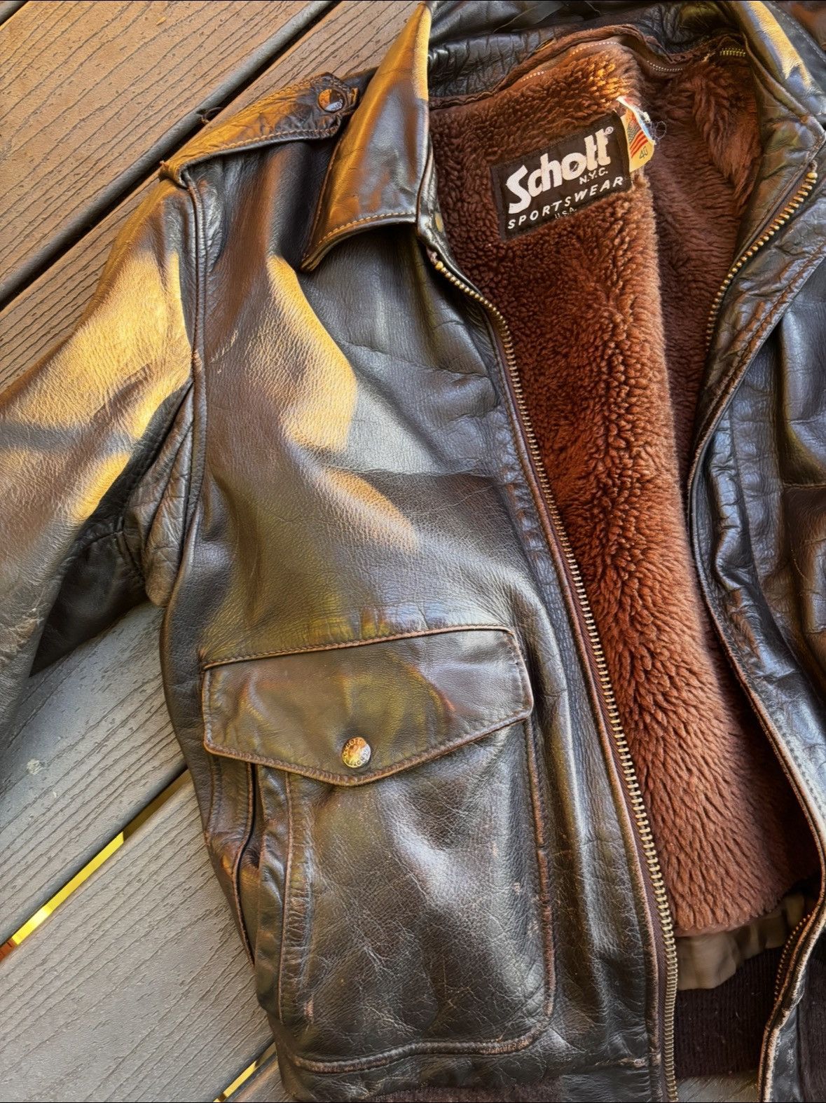 Schott 80s Schott NYC Leather Jacket Size US M / EU 48-50 / 2 - 3 Thumbnail