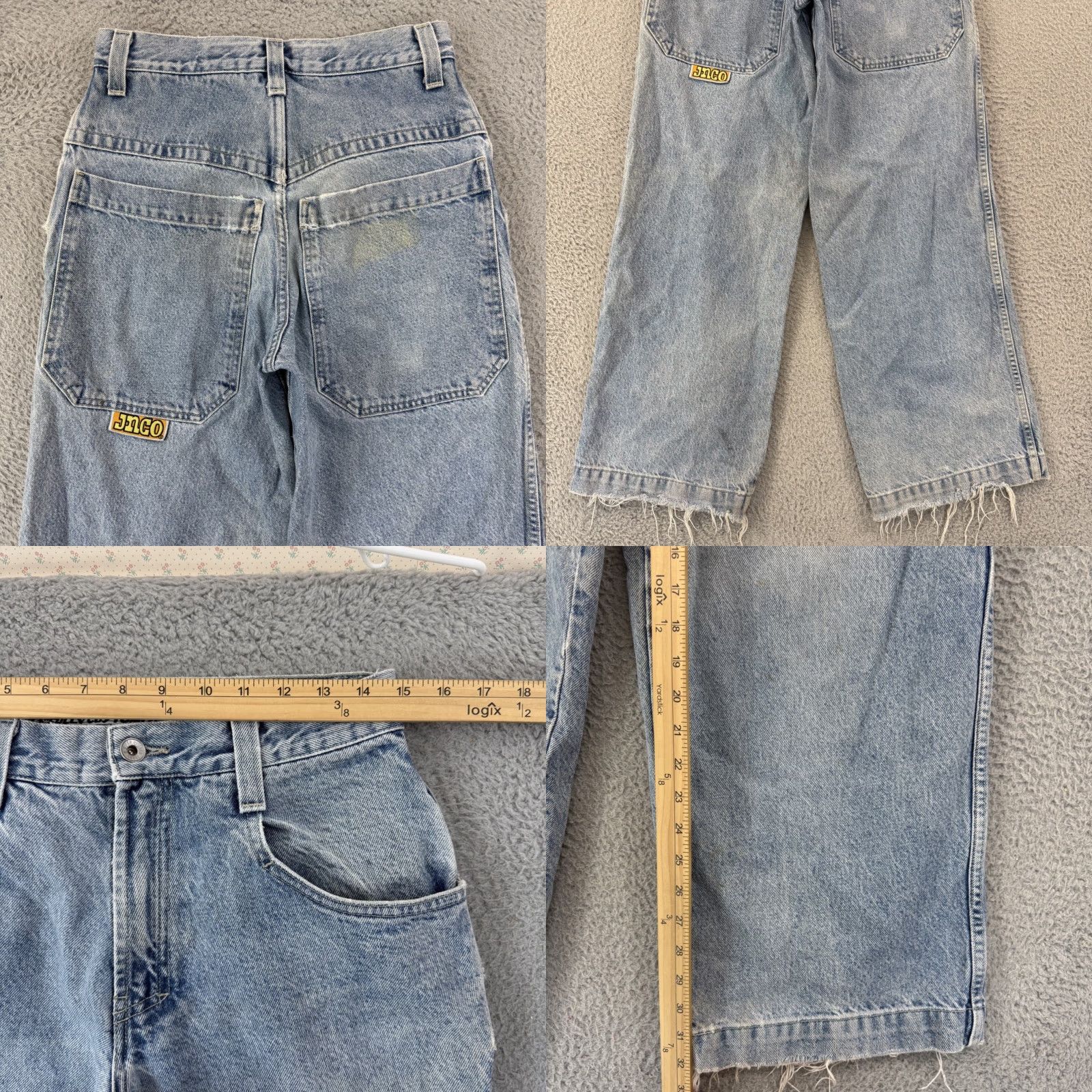 JNCO VINTAGE JNCO Jeans The Ark Mens 30x32 Blue Wide Leg Baggy 90s Grunge Cyber Skate Size US 30 / EU 46 - 8 Thumbnail