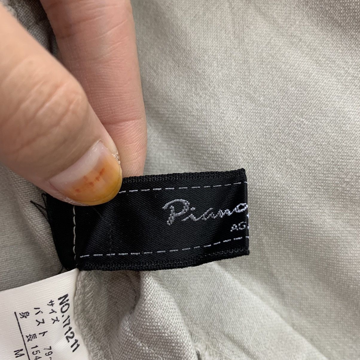 Japanese Brand PIANOPIANO Japanese Designer Small Embroidered Logo Grey Size M / US 6-8 / IT 42-44 - 5 Thumbnail