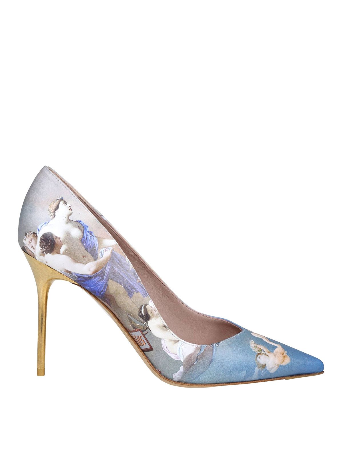 image of Balmain O1Srvl11E0524 Angel Print Pumps In Multicolor Shoes, Women's (Size 8)