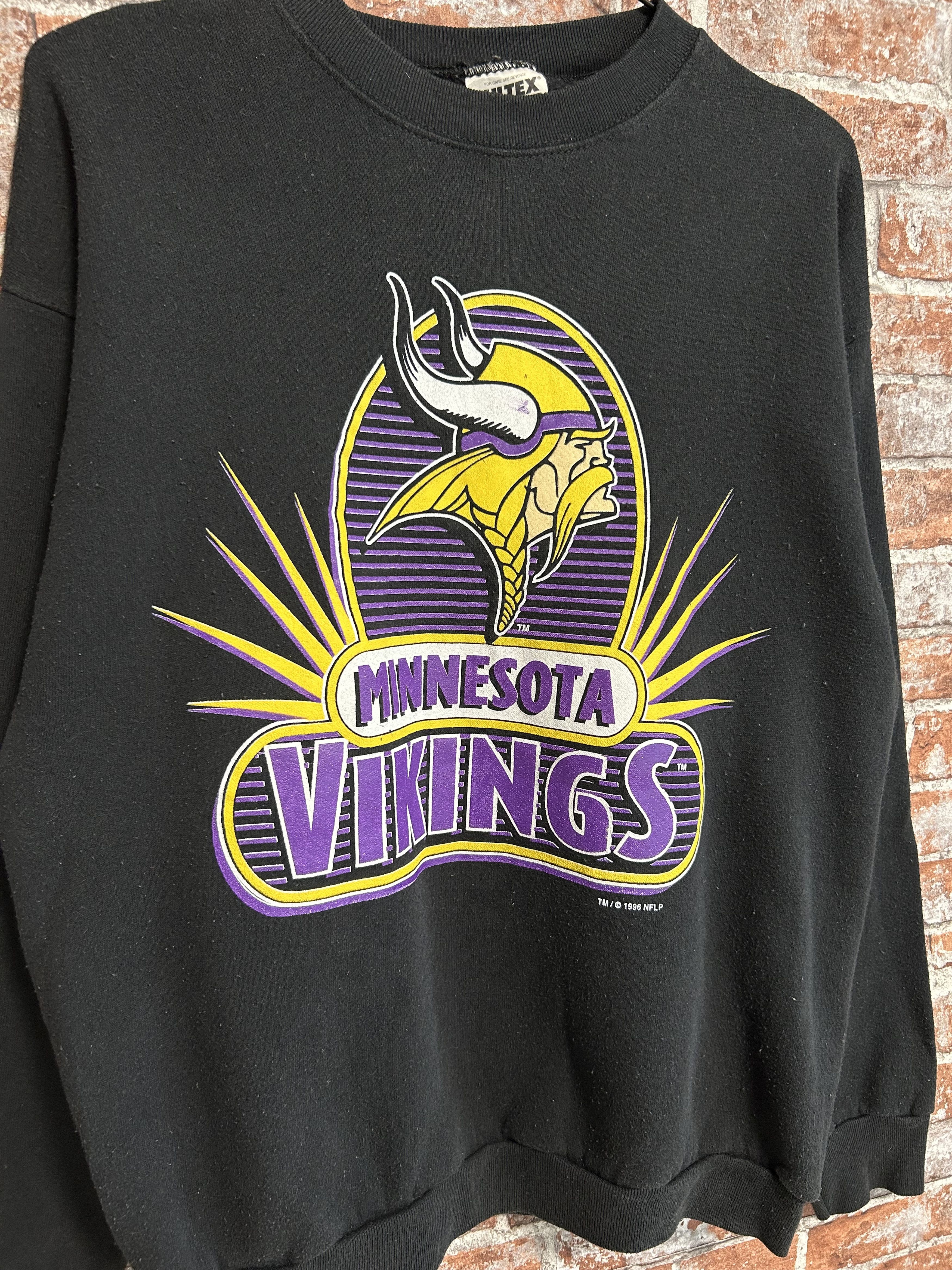 NFL Vintage 1996 Minnesota Vikings NFL Football Sweatshirt Size US L / EU 52-54 / 3 - 3 Thumbnail