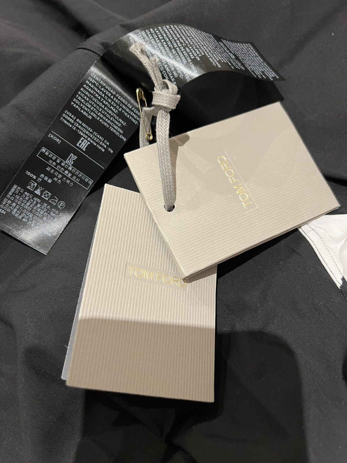 Tom Ford TOM FORD Black Dress Shirt Size 17.5 44 Long Sleeves Cotton Size US L / EU 52-54 / 3 - 15 Thumbnail