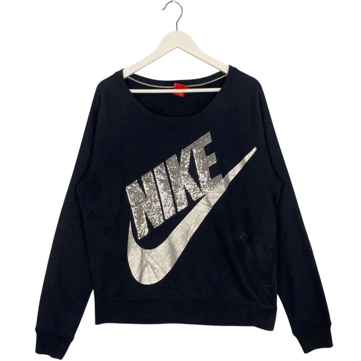Vintage Vintage Nike Air Big Logo Sweatshirt Black Pullover Size M Size M / US 6-8 / IT 42-44 - 1 Thumbnail