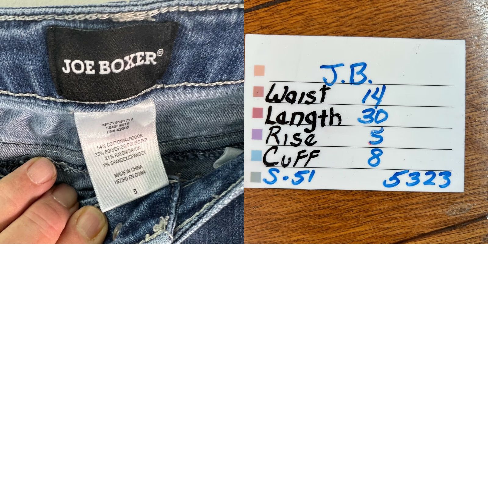 Joe Boxer Joe Boxer Jeans Women Size 5 Bootcut Denim 28 in Waist 30 in Inseam Ultra Low Rise Blue 5-Pocket Womens Size 27" / US 4 / IT 40 - 8 Thumbnail