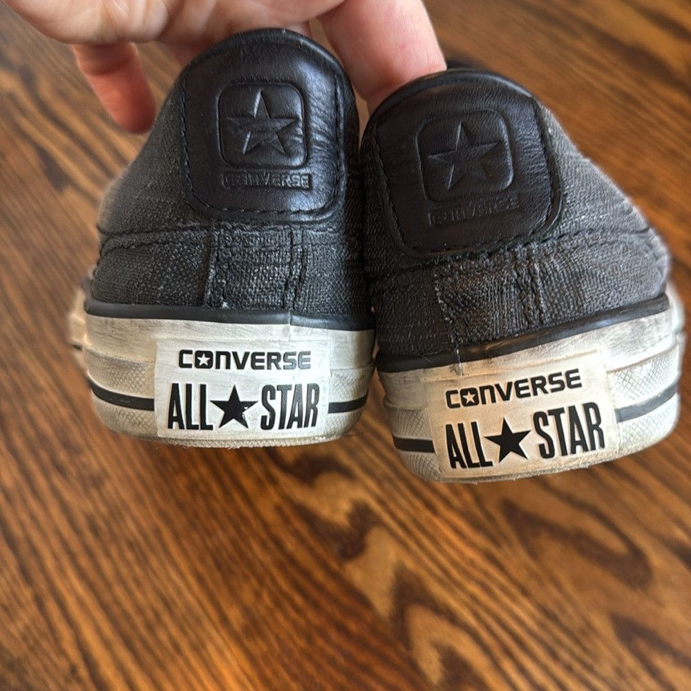 Converse × John Varvatos Converse X John Varvatos distressed black woven lace up low Size US 5 / EU 37 - 5 Thumbnail