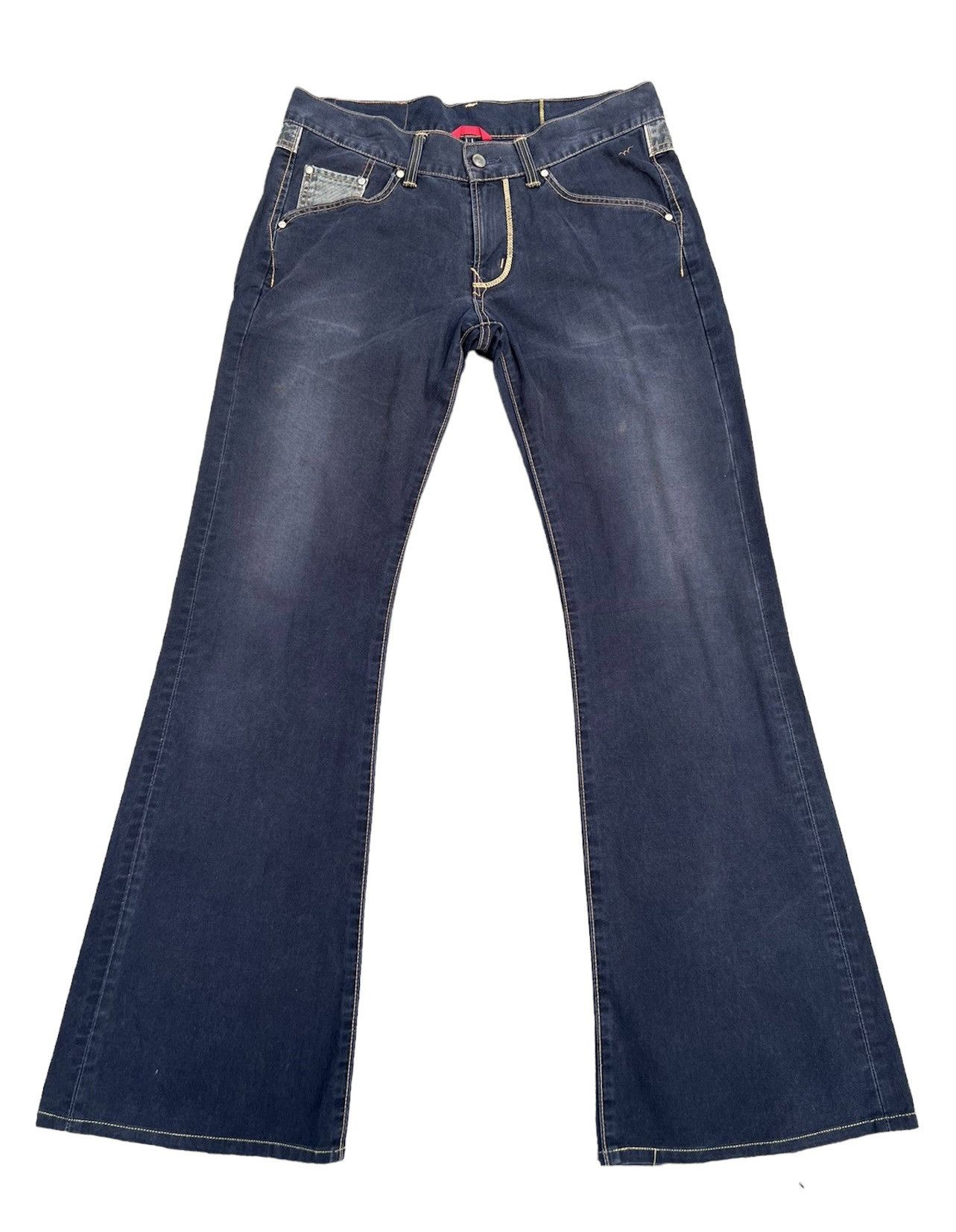 Vintage Edwin Japan Sun Fade Black Flare Jeans Westerner