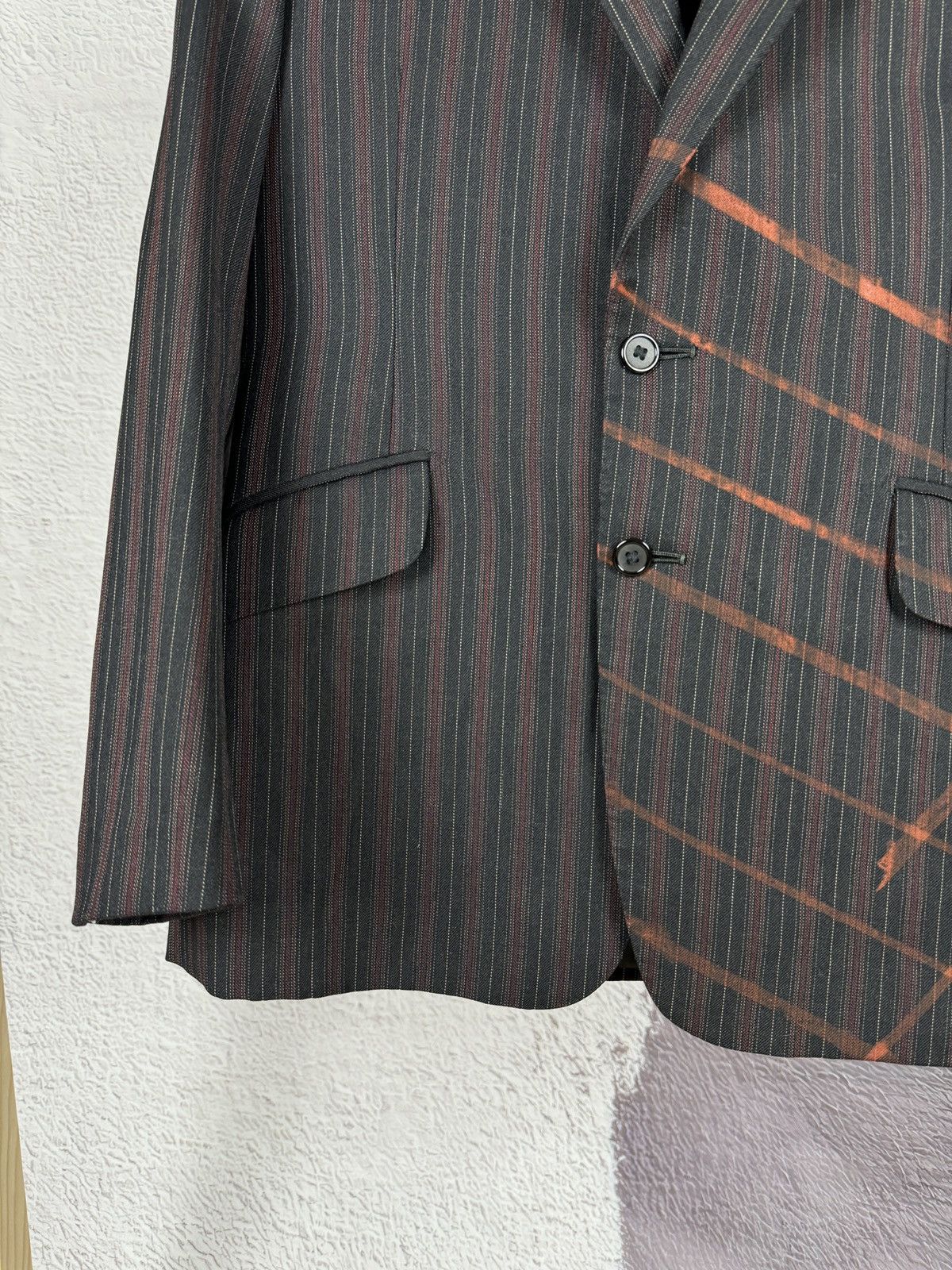 Other PseudoHero striped Custom Made striped draw painted blazer Size 42R - 7 Thumbnail