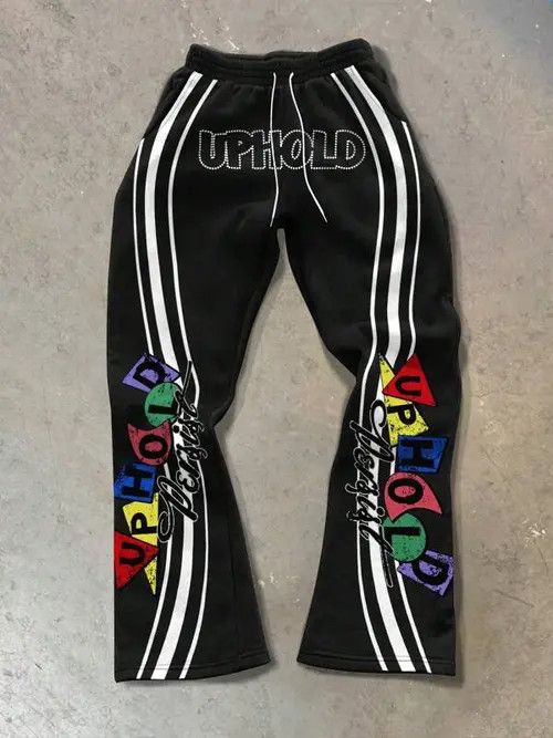 Japanese Brand × Vintage Wide letter print Y2K Sweatpants Size US 32 / EU 48 - 1 Thumbnail