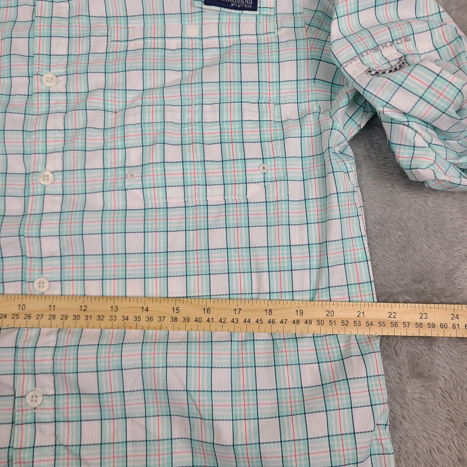 Columbia Columbia PFG Vented Shirt Mens M Green Plaid Super Tamiami L Size US M / EU 48-50 / 2 - 5 Thumbnail