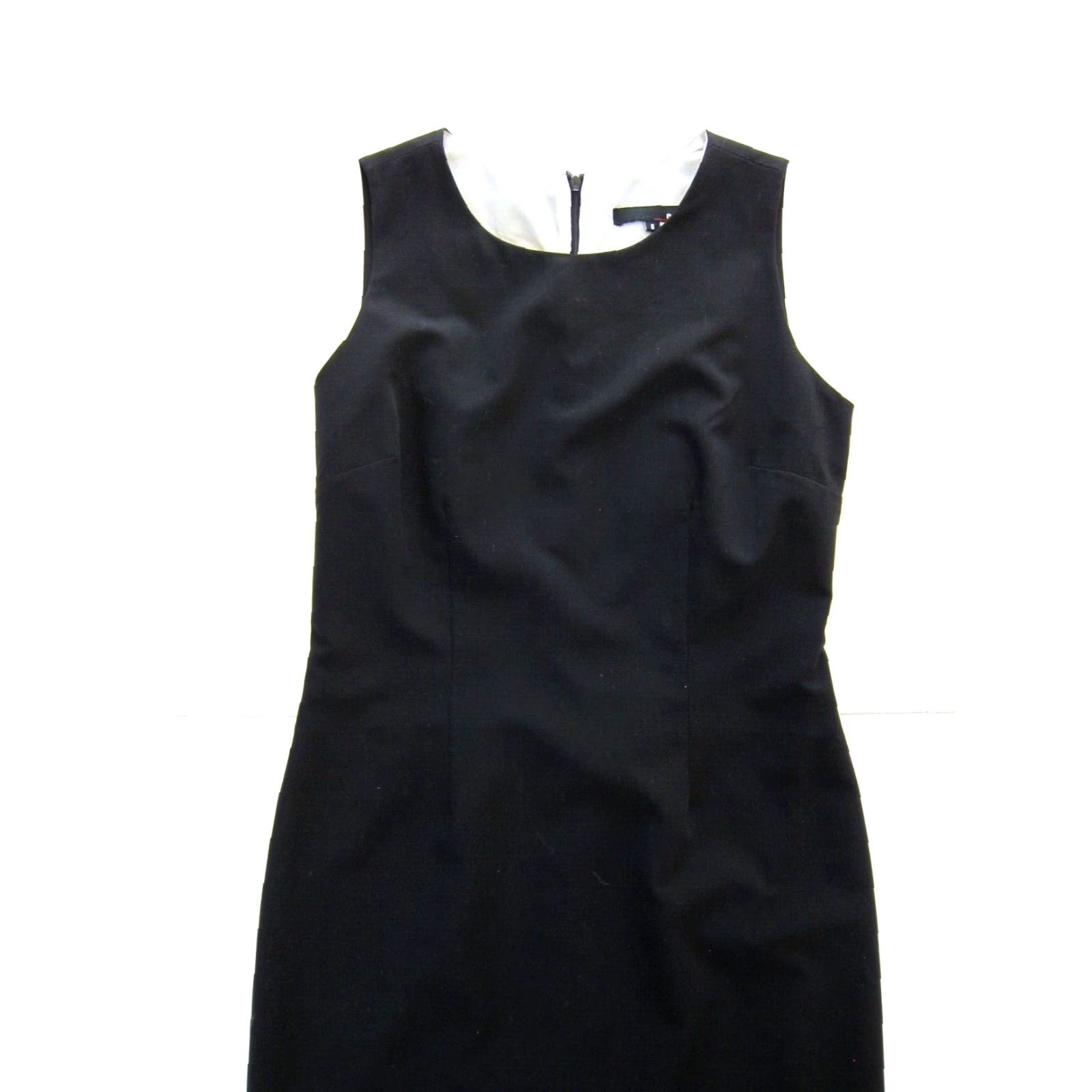Vintage Dalia Black Sleeveless Sheath Shift Tank Pencil Dress Woman 8 Size M / US 6-8 / IT 42-44 - 3 Thumbnail