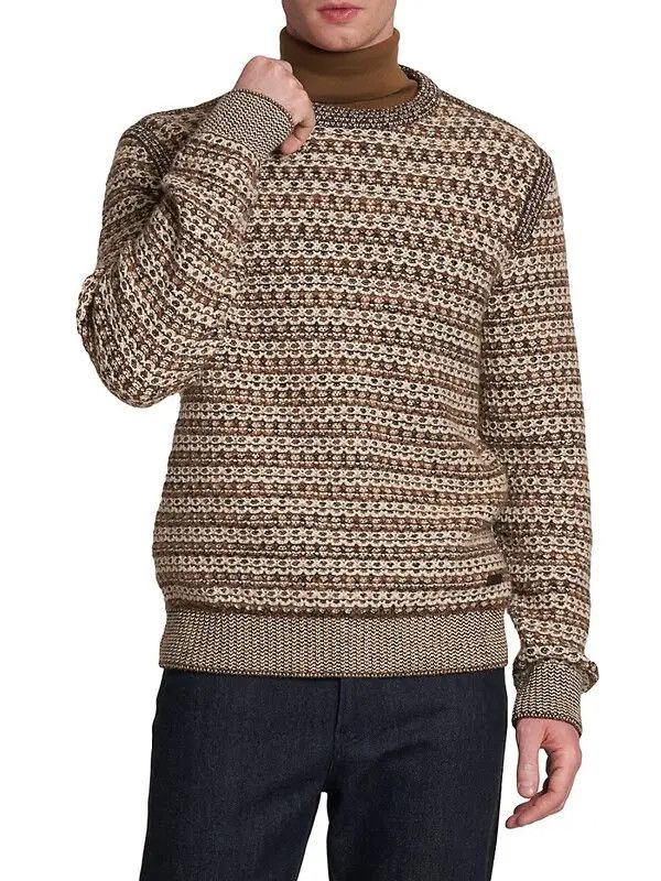 Loro Piana o1w1db10724 Mancora Crew Neck Cashmere Sweater in Multicolor Size US XL / EU 56 / 4 - 3 Thumbnail
