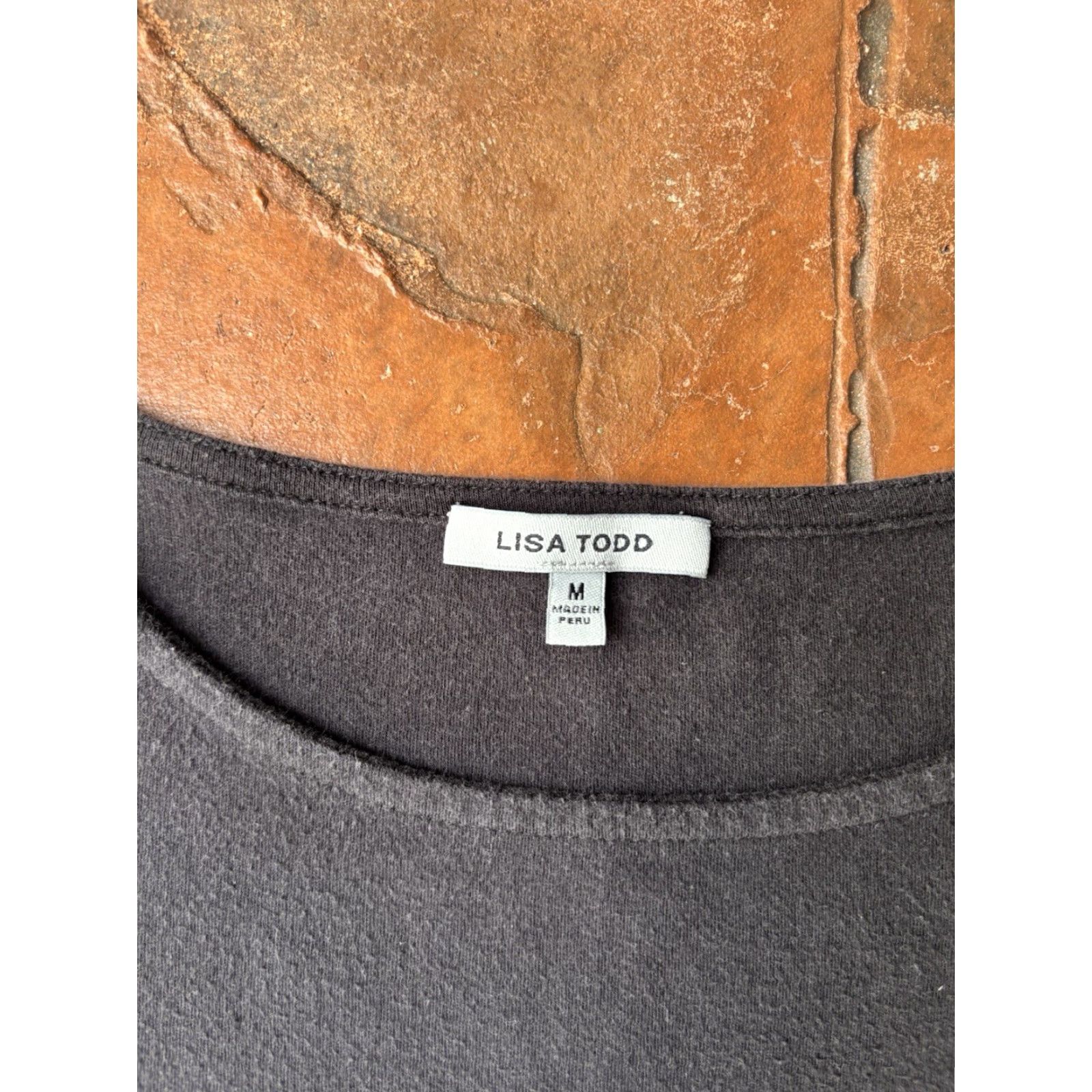 Vintage Lisa Todd Shirt Women's Medium Black Heart Side Zip Long Sleeve Top Size M / US 6-8 / IT 42-44 - 2 Thumbnail