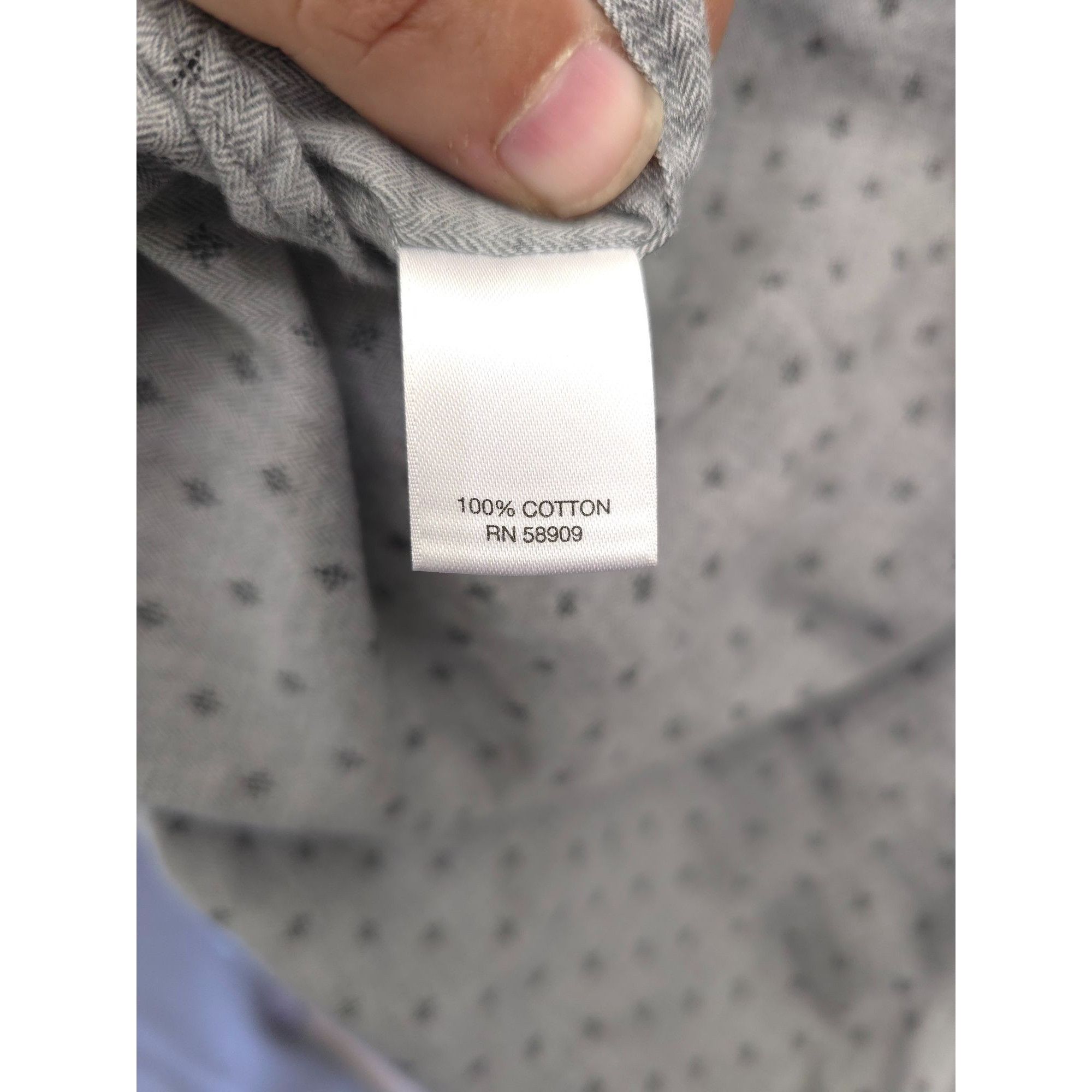 Other Rowm XLT 100% Cotton Light Blue/Gray Long Sleeve Button-Up S Size US XL / EU 56 / 4 - 4 Thumbnail