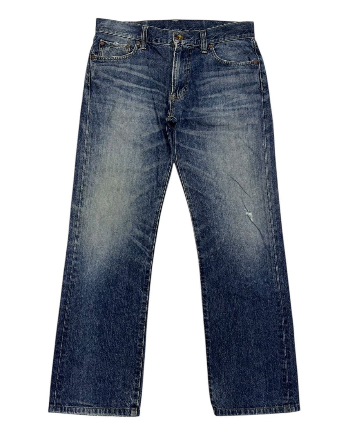 Undercover × Uniqlo 🔥VINTAGE UNIQLO S002 REGULAR DISTRESSED JEAN Size US 34 / EU 50 - 7 Thumbnail