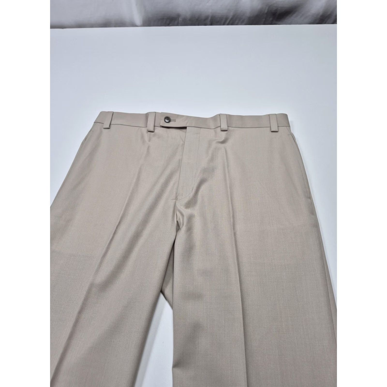 Ralph Lauren Lauren Ralph Lauren Dress Pants Mens 36x34 Beige Flat Front NWT Polyester Rayon Slant Pockets Size US 36 / EU 52 - 2 Thumbnail