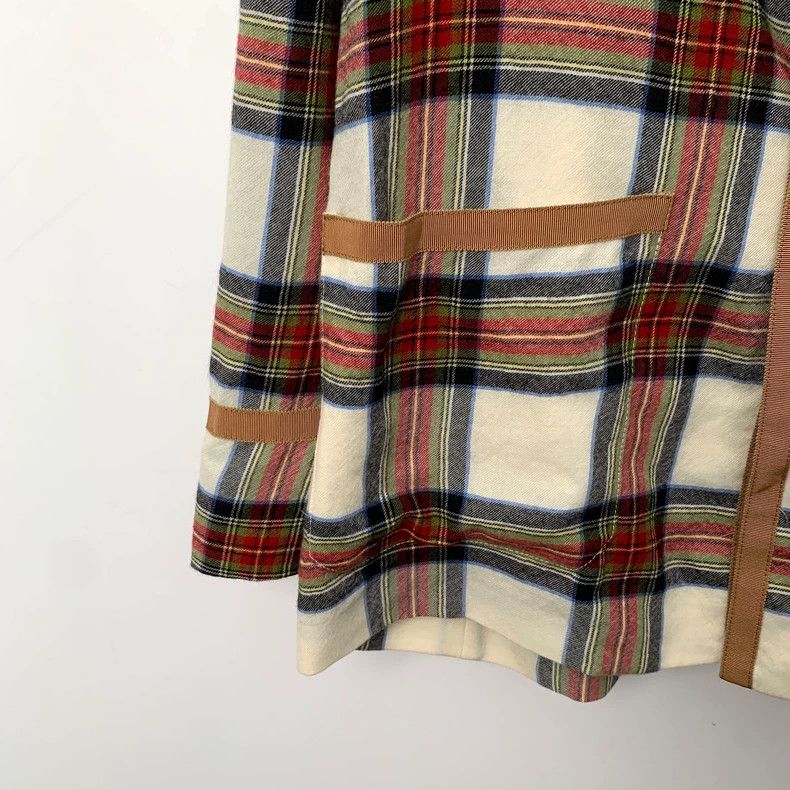 Gucci Gucci Color-blocked plaid wool lapel single-breasted long- Size US M / EU 48-50 / 2 - 4 Thumbnail