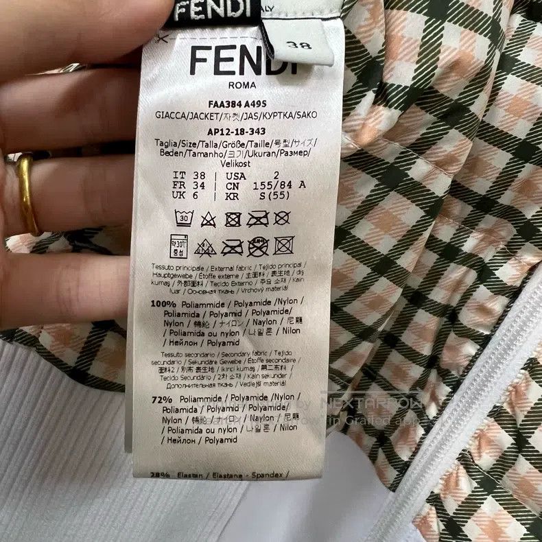Fendi Fendi Back Embroidered Logo Double-Checked Jacket Size XS / US 0-2 / IT 36-38 - 5 Thumbnail